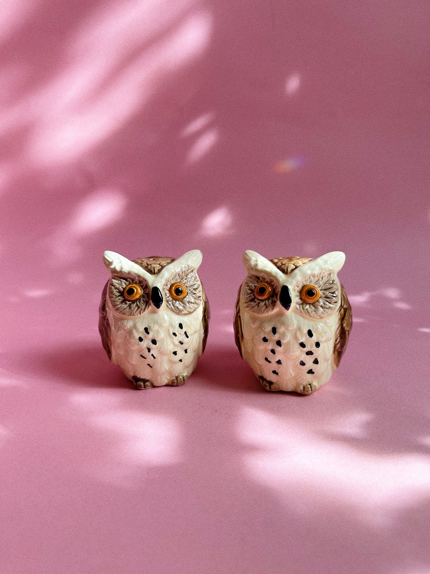 Vintage Ceramic Owl Salt & Pepper Shakers