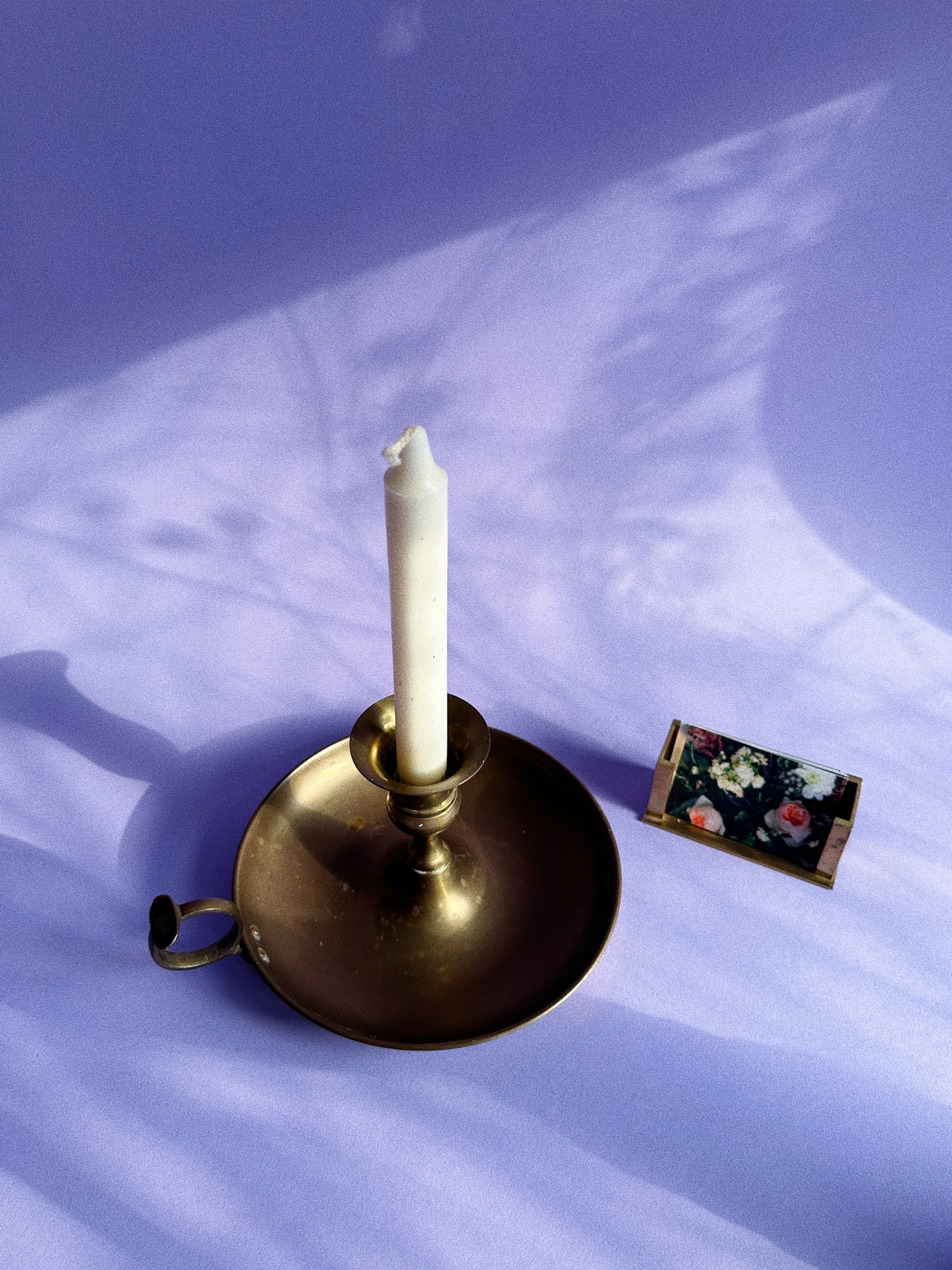 Large Vintage Brass Chamber Candlestick