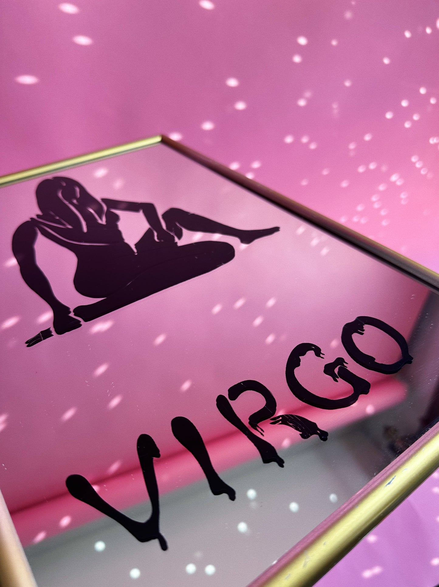 Vintage 1977 Virgo Retro Mirror