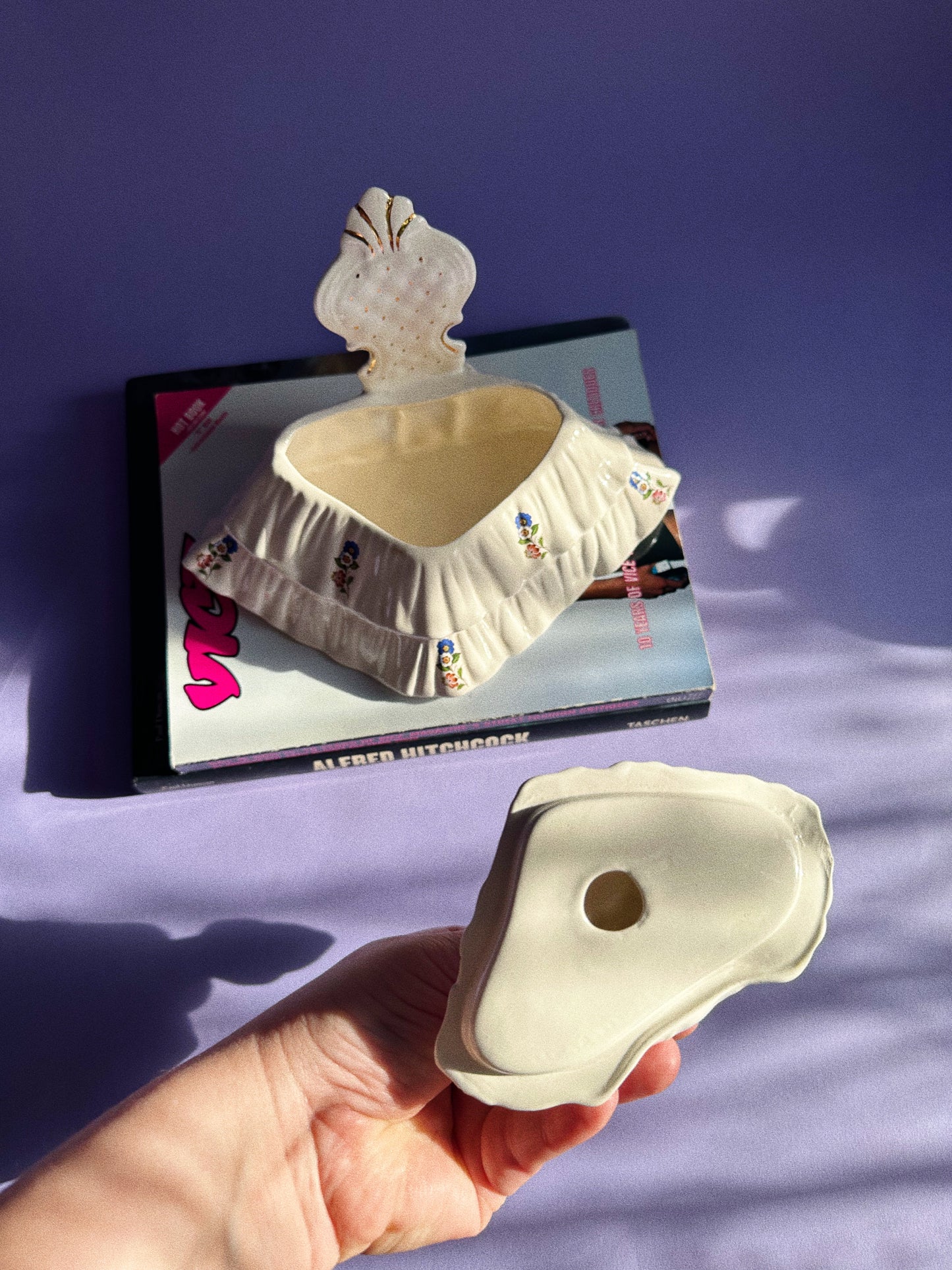 Lidded Porcelain Lady Trinket Box