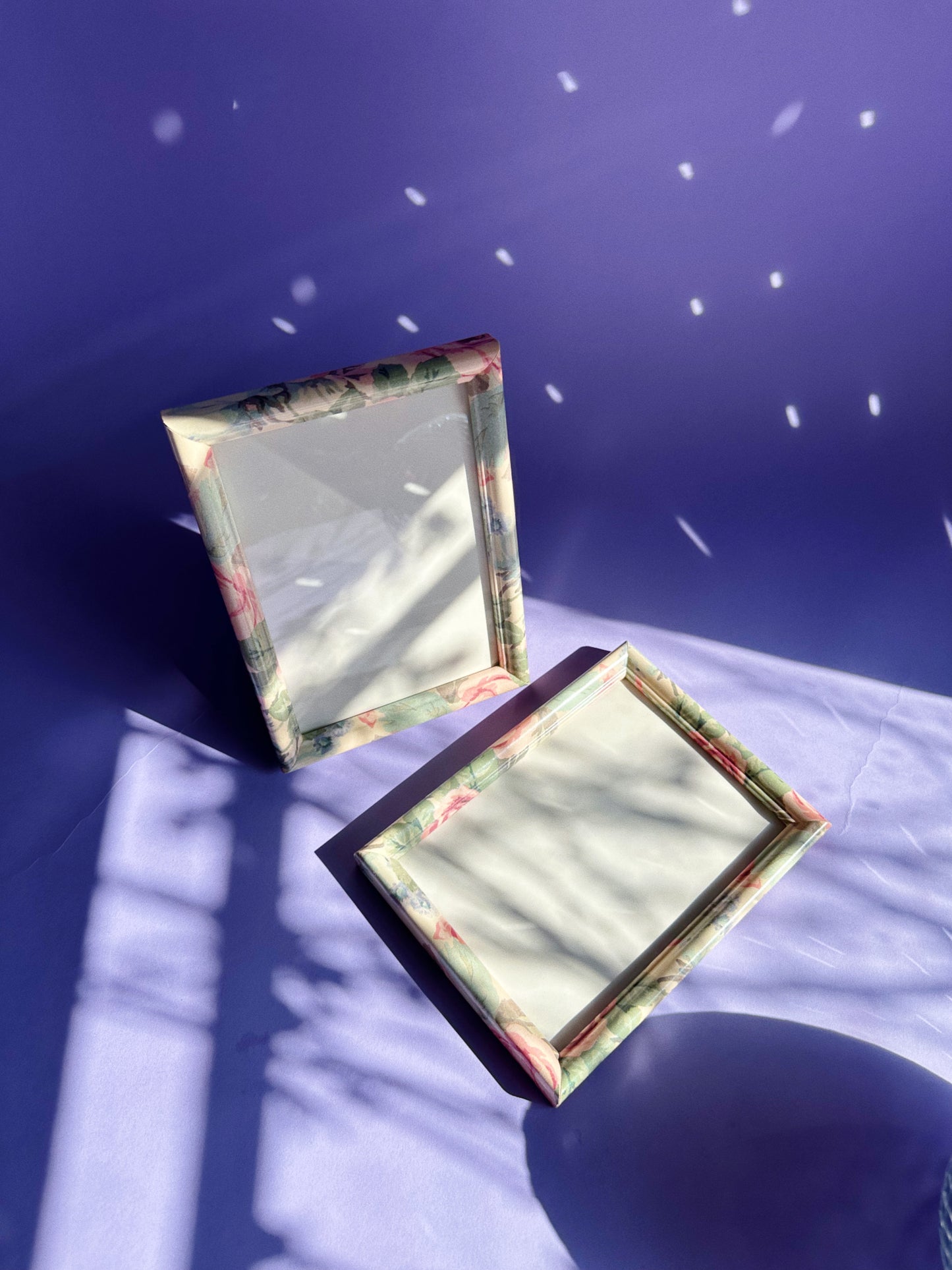 Vintage Floral Pair of Picture Frames