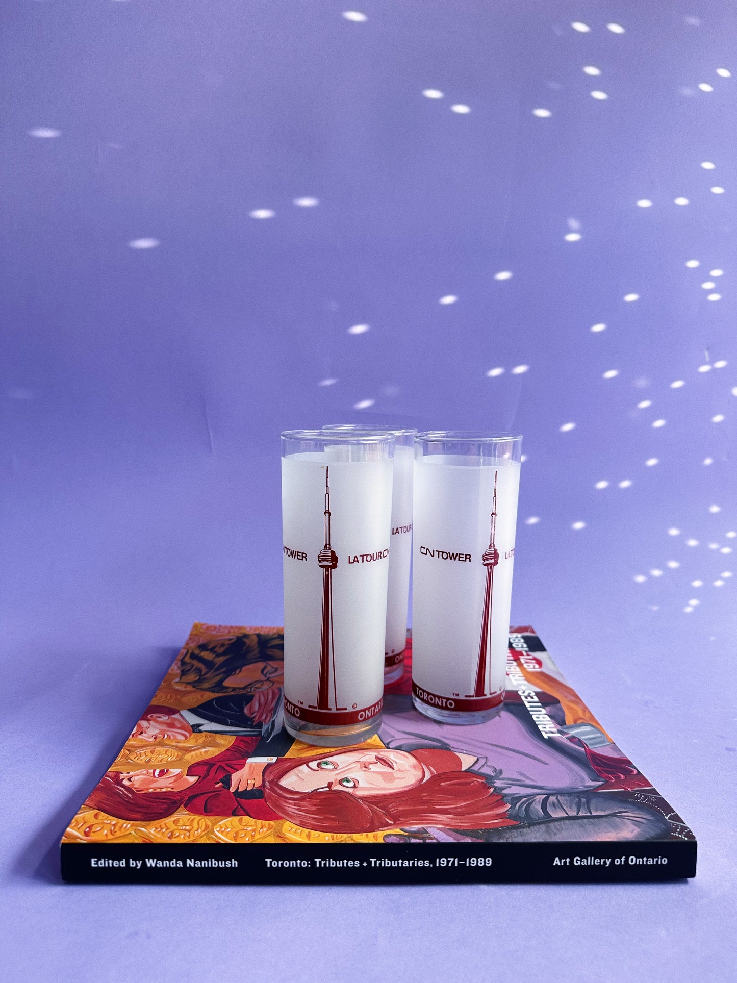 3 CN Tower Top Of Toronto High Ball Glasses Features "Heavens Above" Recipe