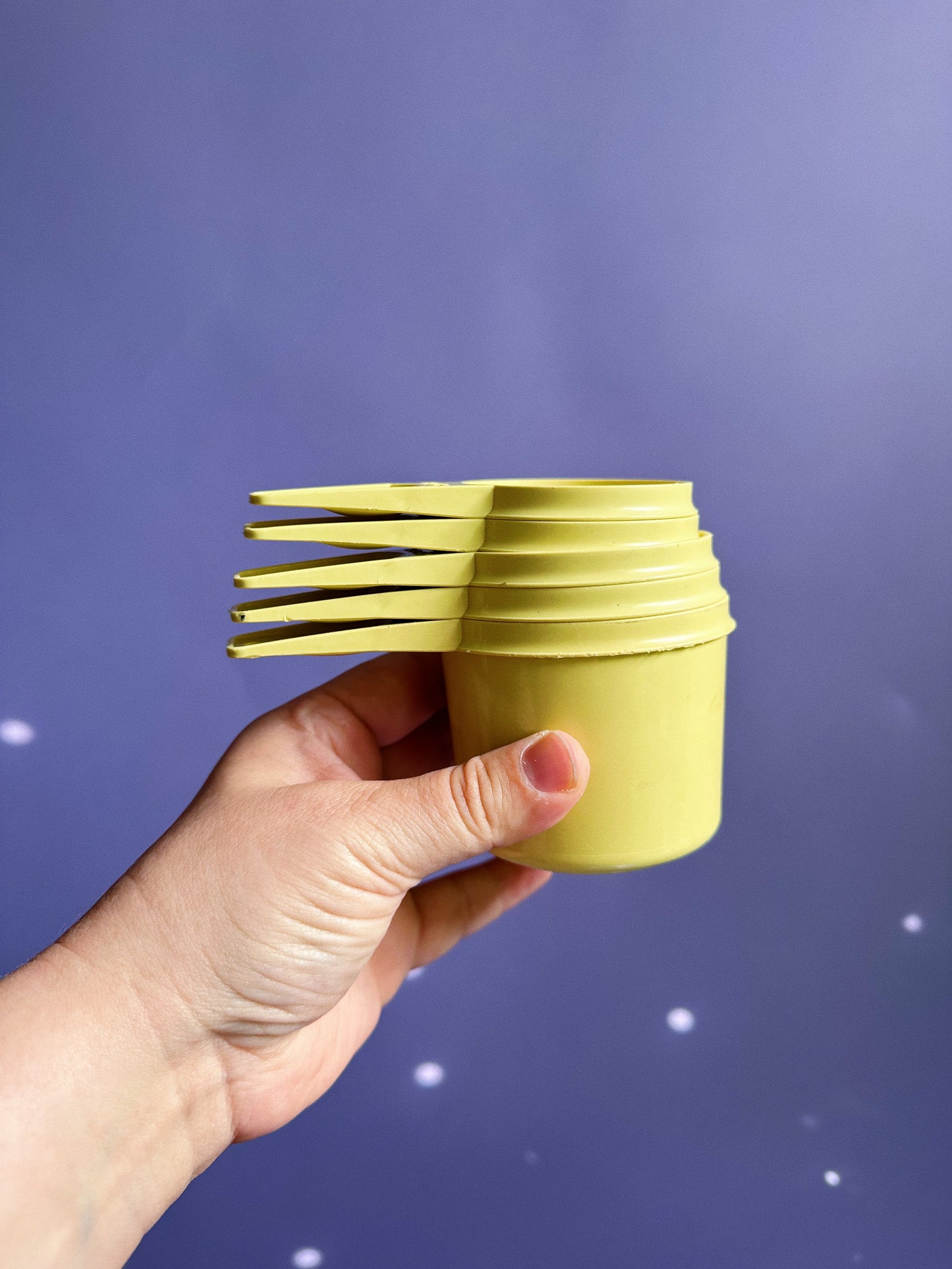 Vintage Harvest Gold Tupperware Measuring Cups