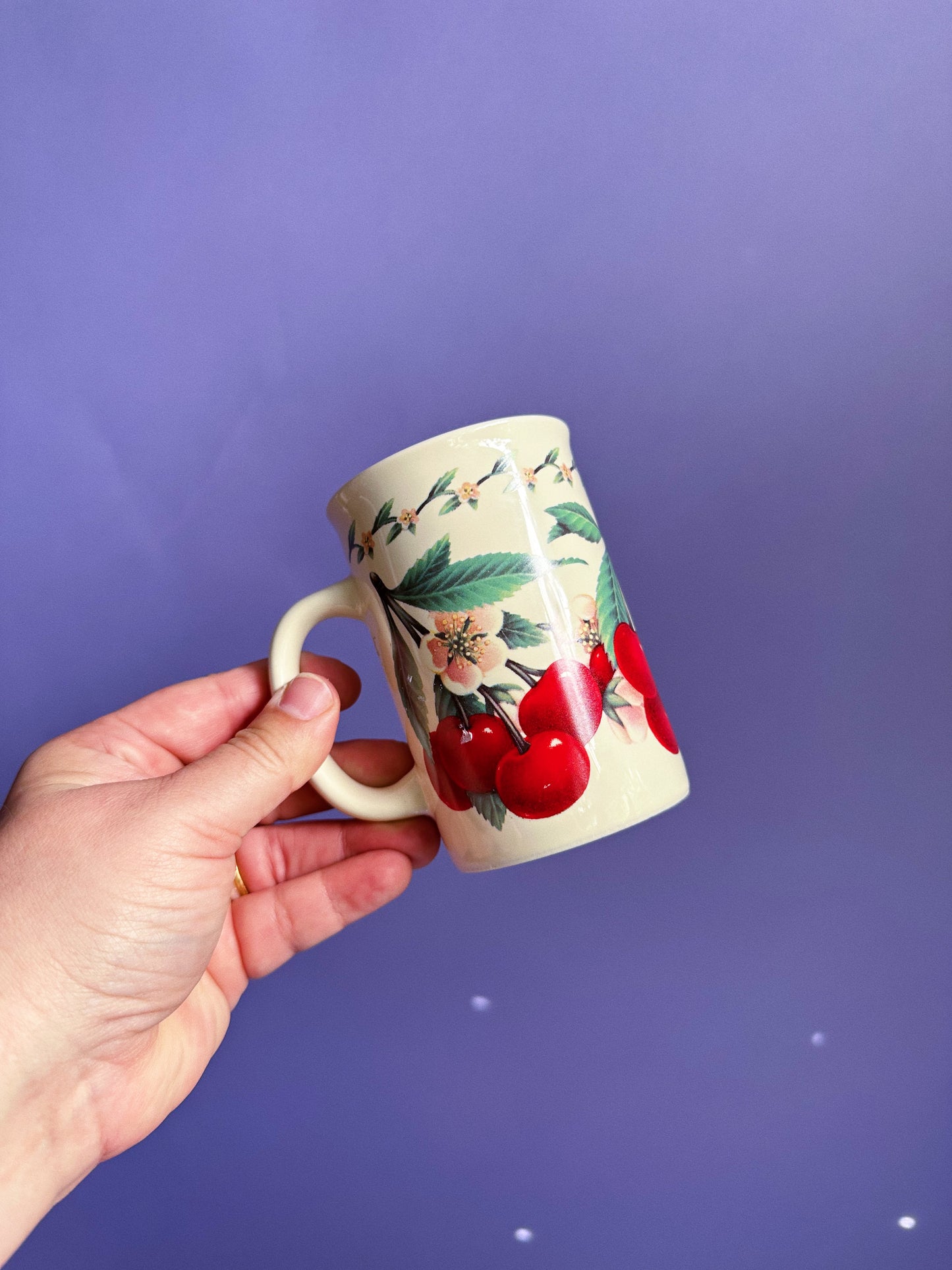 Vintage Otagiri Cherries Ceramic Mug