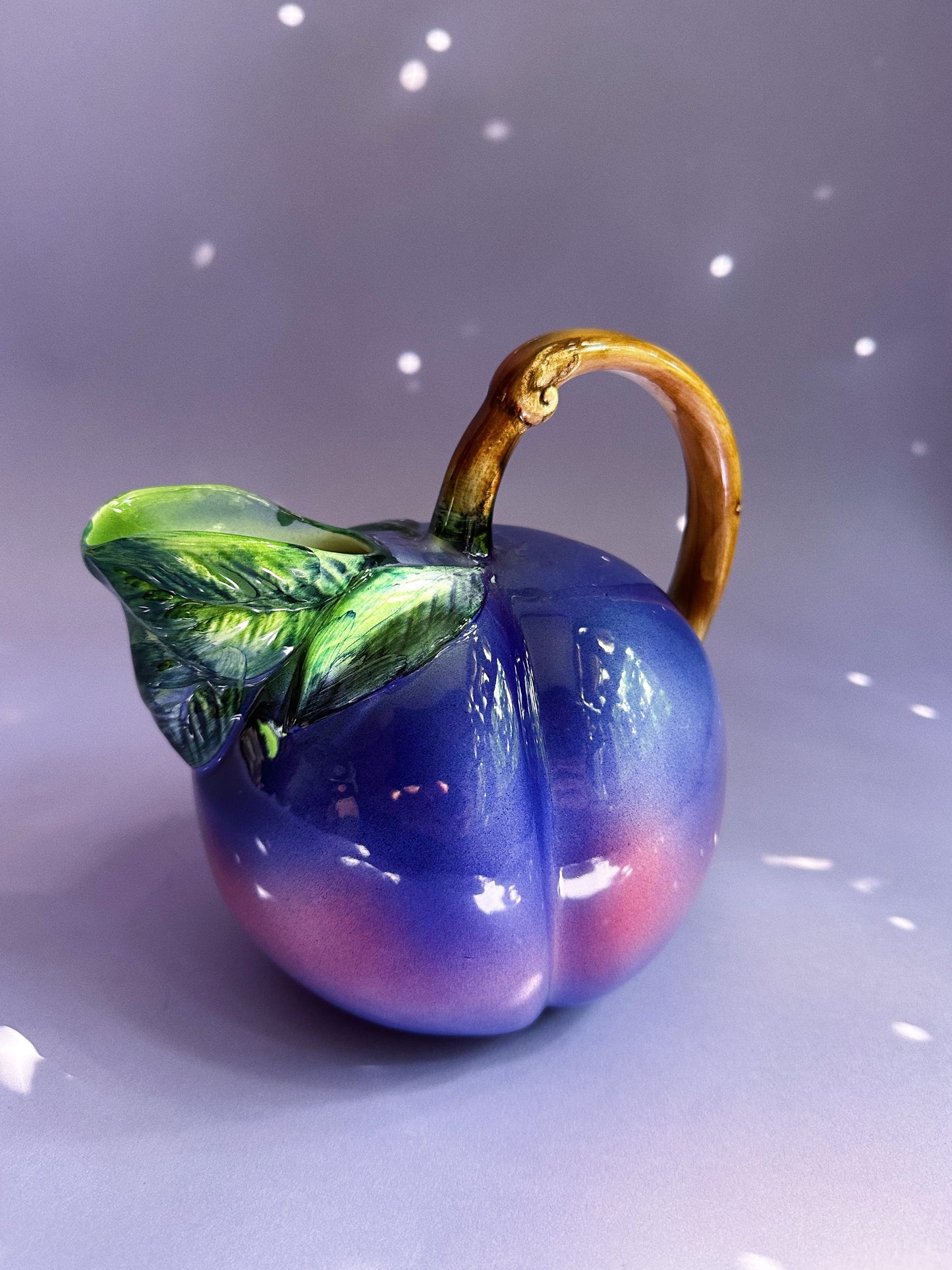 Vintage Italian Blueberry / Plum Water Pitcher