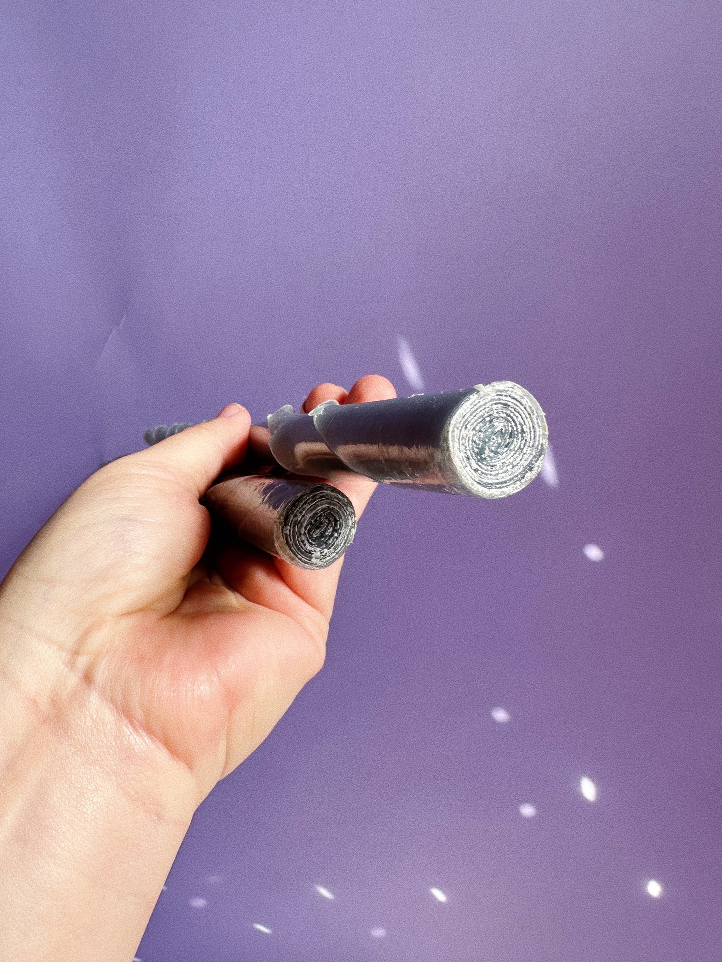 Vintage Faux Sage Coloured Spiral Taper Candles