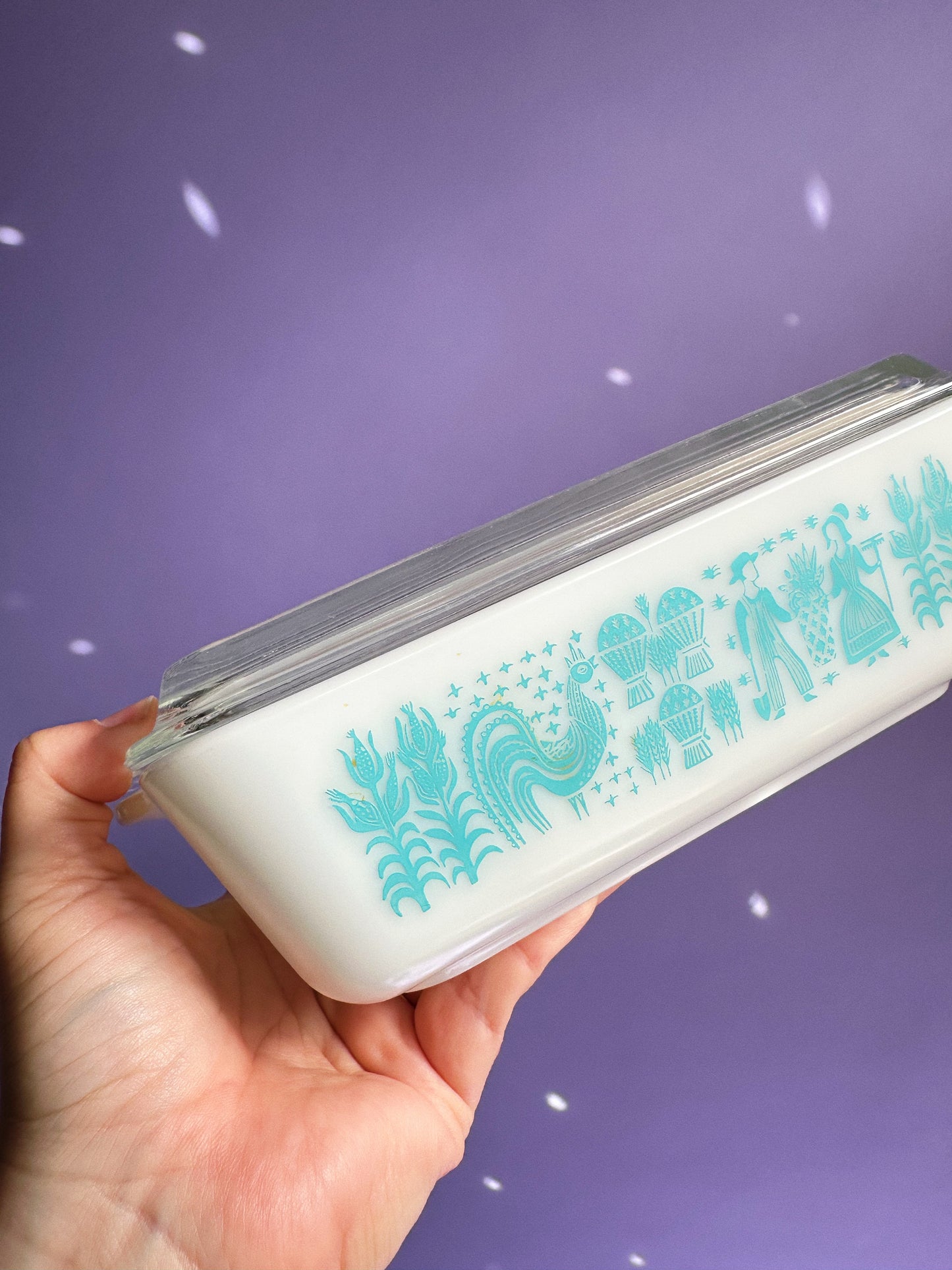 Pyrex Amish Butterprint 503 Refrigerator Dish With Lid 1.5 Quart