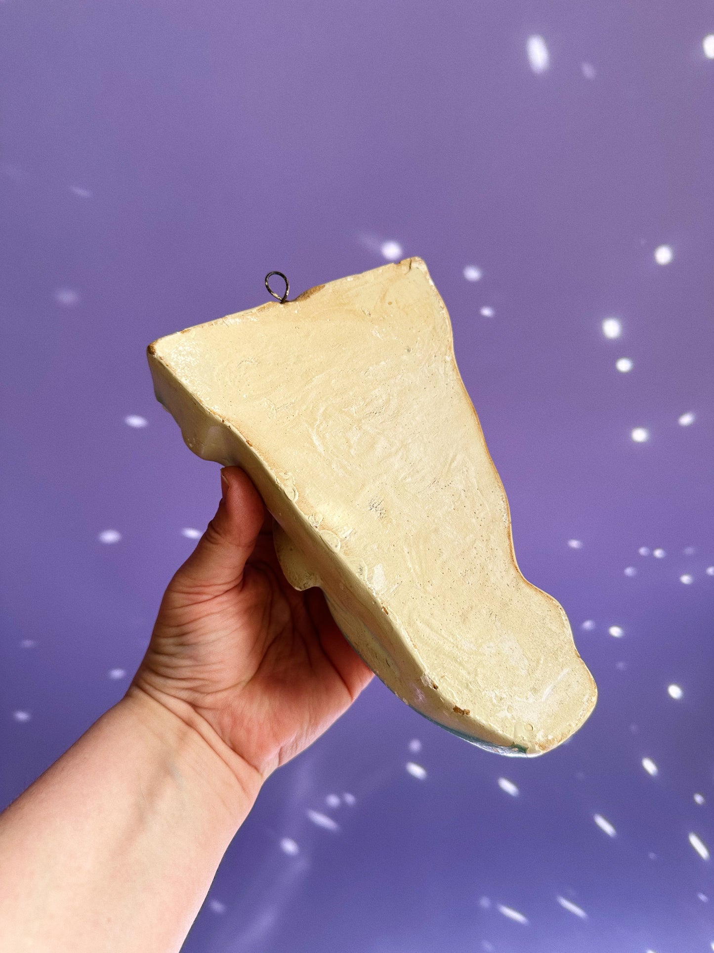 Vintage Chalkware Bird Wall Pocket