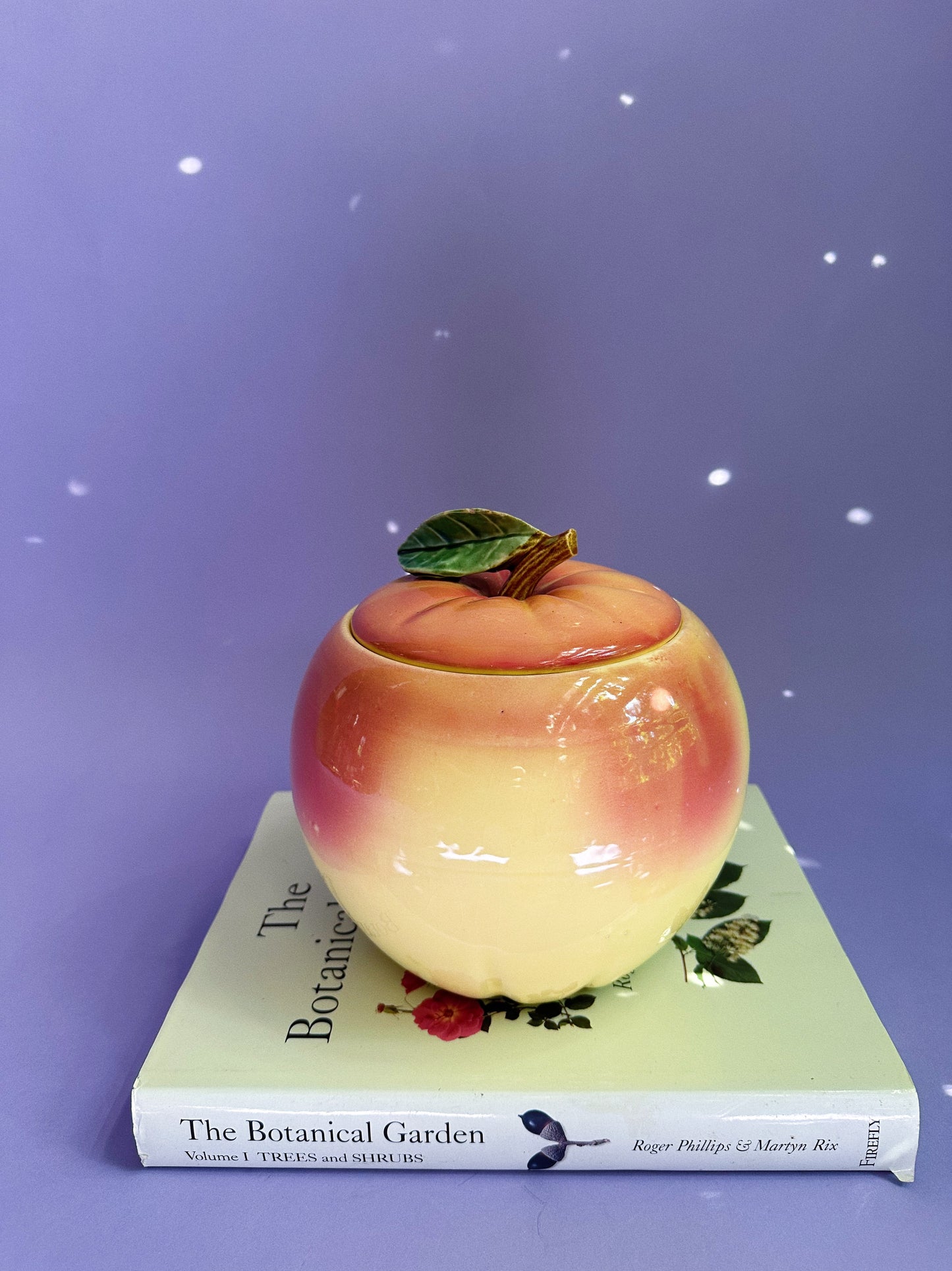 McCoy Blushing Yellow Apple Cookie Jar Ceramic Vintage MCM