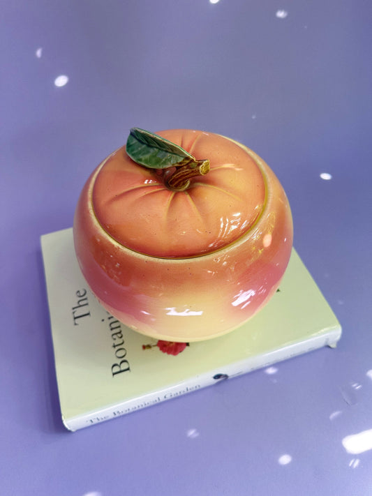 McCoy Blushing Yellow Apple Cookie Jar Ceramic Vintage MCM