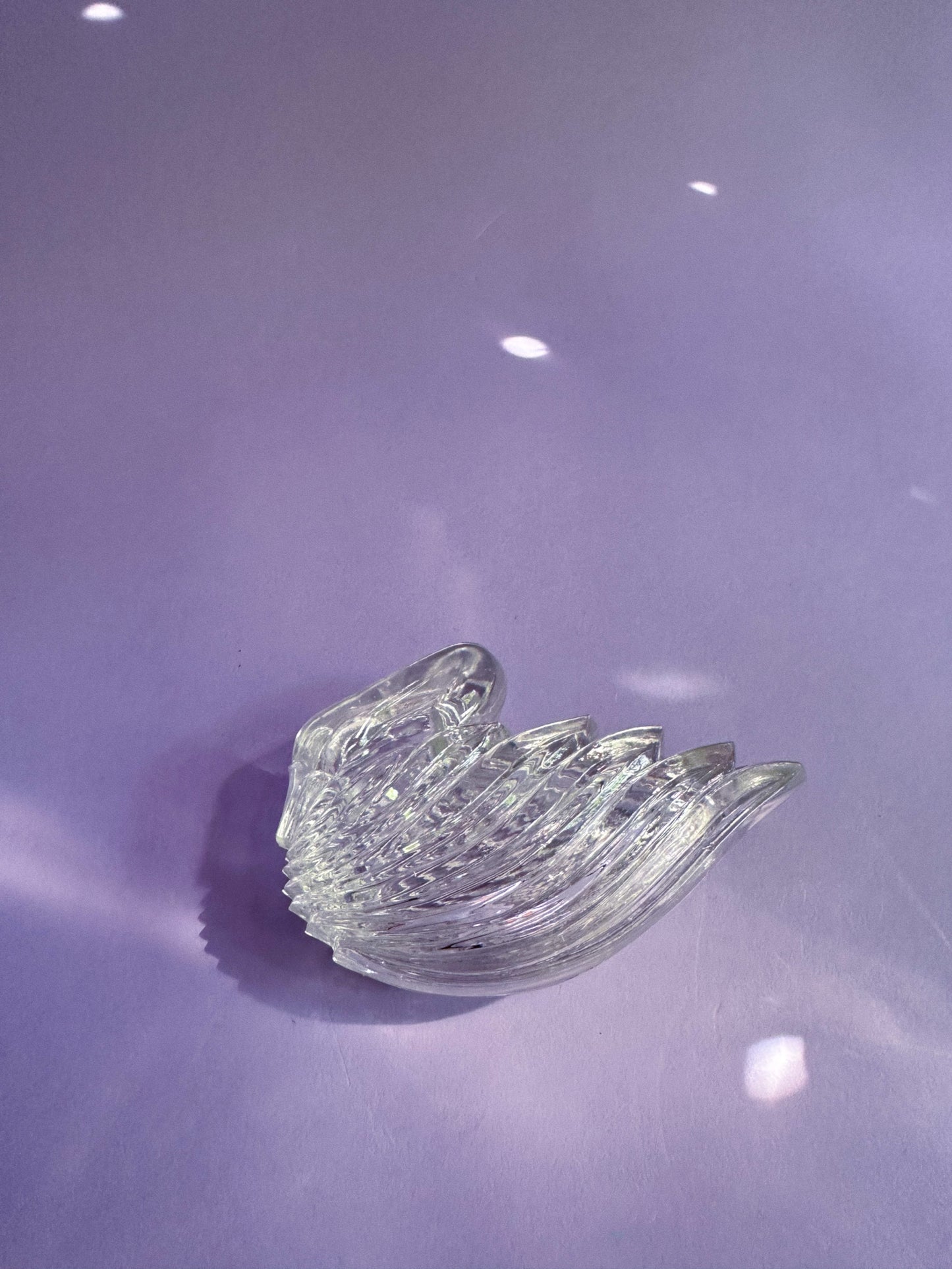 Vintage Crystal Swan Trinket Lidded Dish