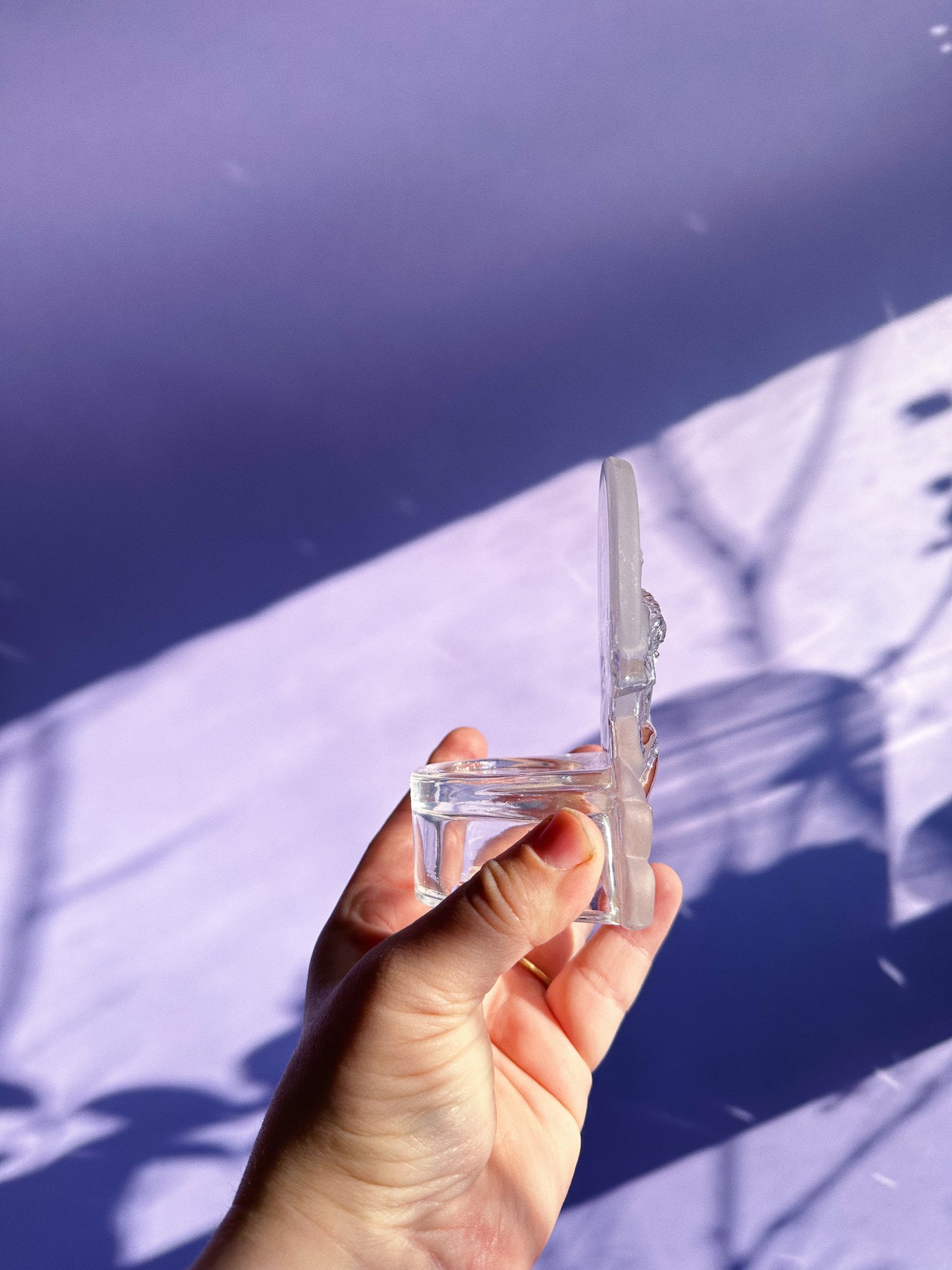 Vintage Cherub Glass Candle Tealight Holder