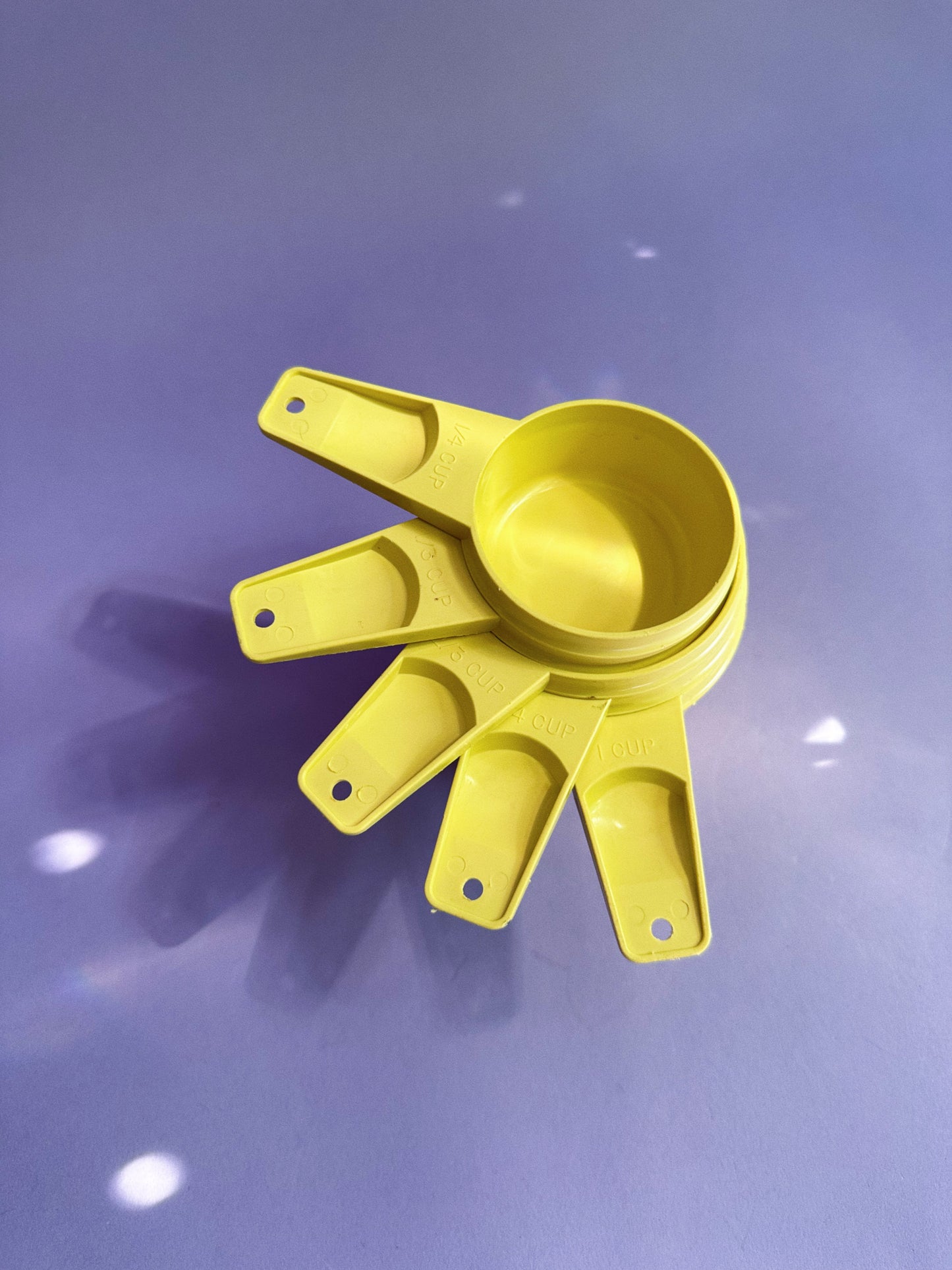 Vintage Harvest Gold Tupperware Measuring Cups