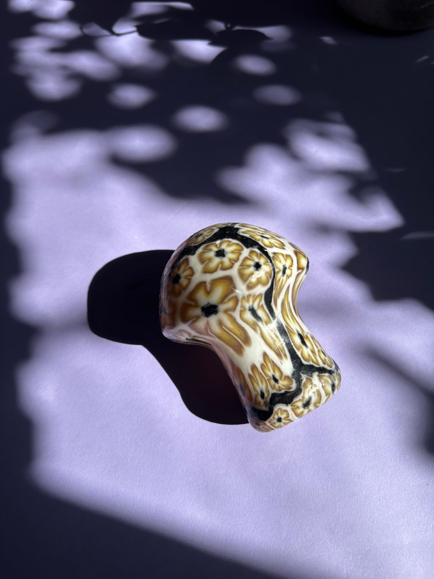 Vintage Mushroom 70s Flower Power Candle