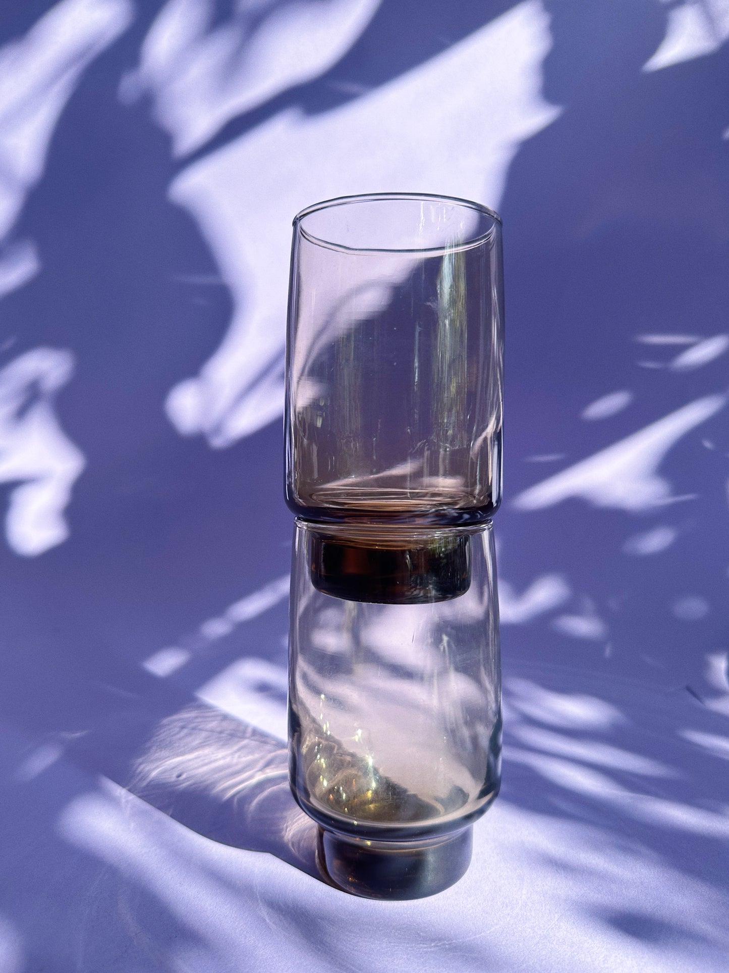 1970s Libbey Glass Tawny Accent Highball Tumblers, Pair Of 2, Vintage