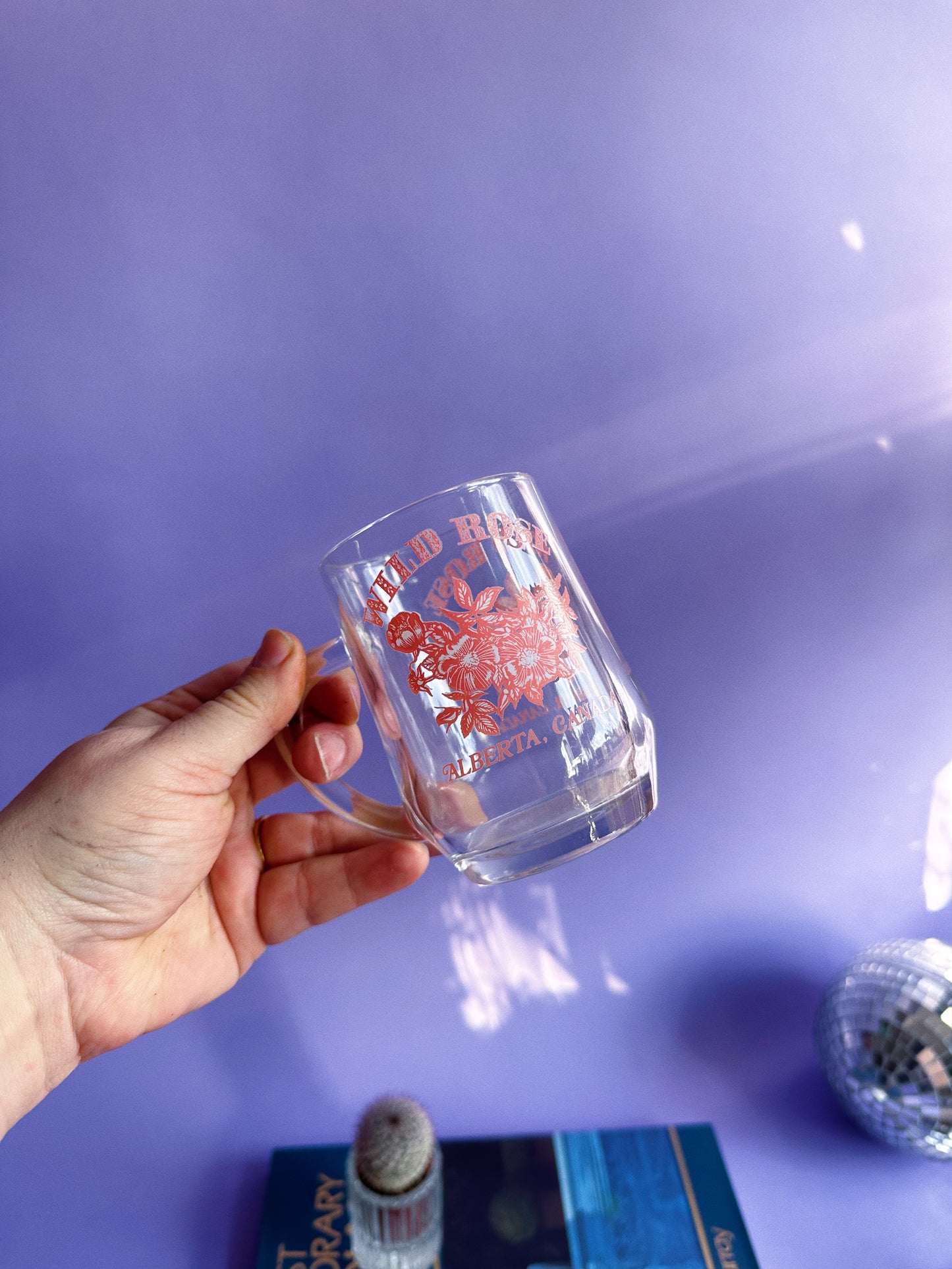 Alberta Wild Rose Glass Mug
