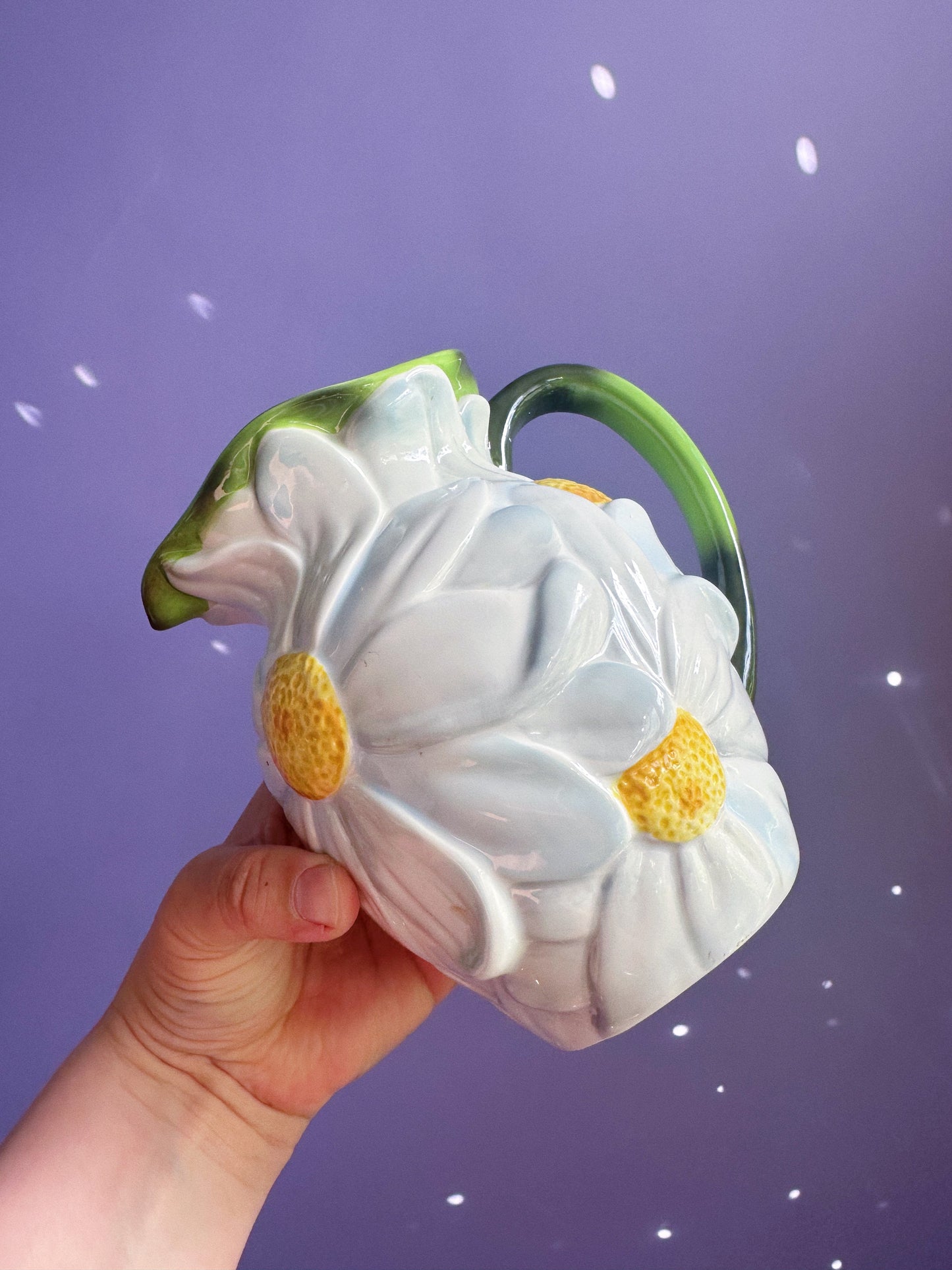 Vintage Ceramic Daisy Teleflora Pitcher