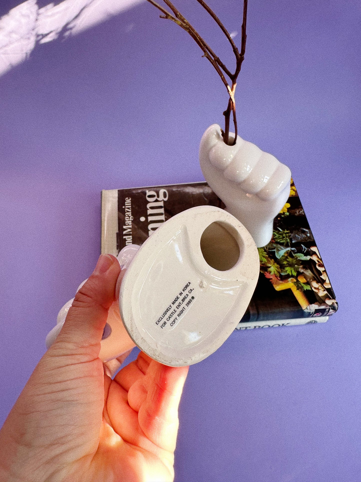 Vintage 1980s Ceramic Fist Sculpture