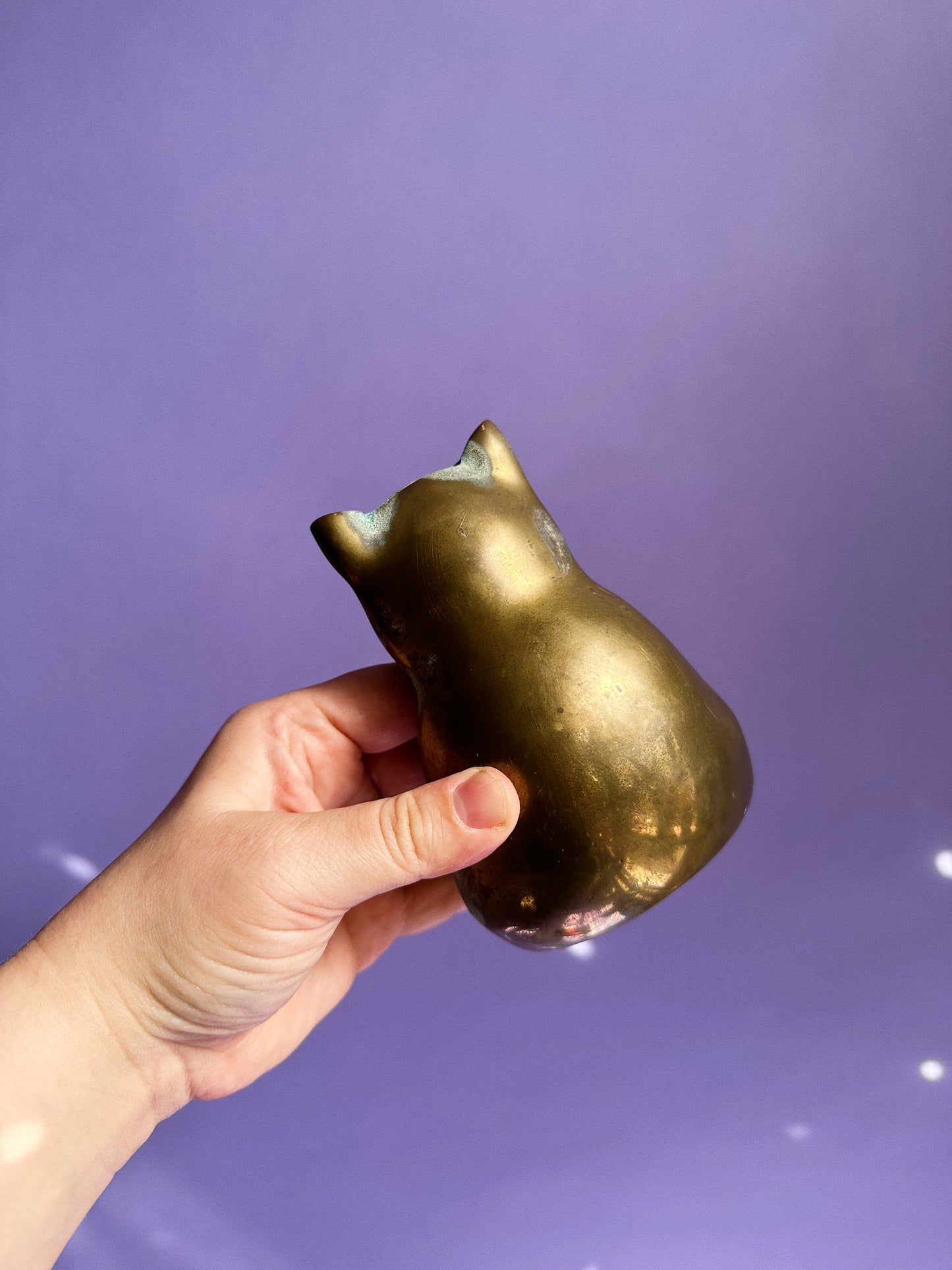 Vintage Brass Teddy Bear Bank