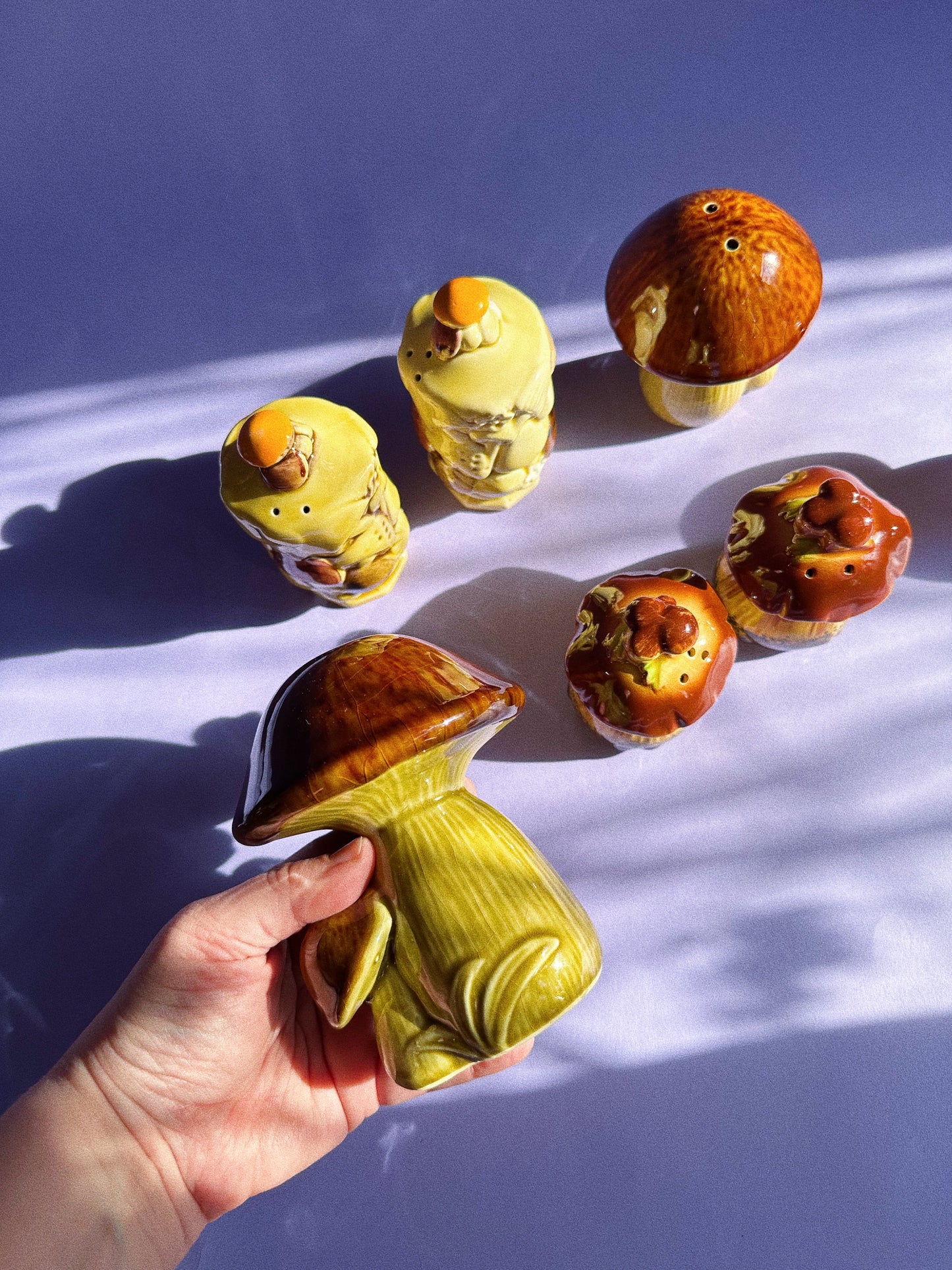 Vintage Mushroom Salt & Pepper Shakers