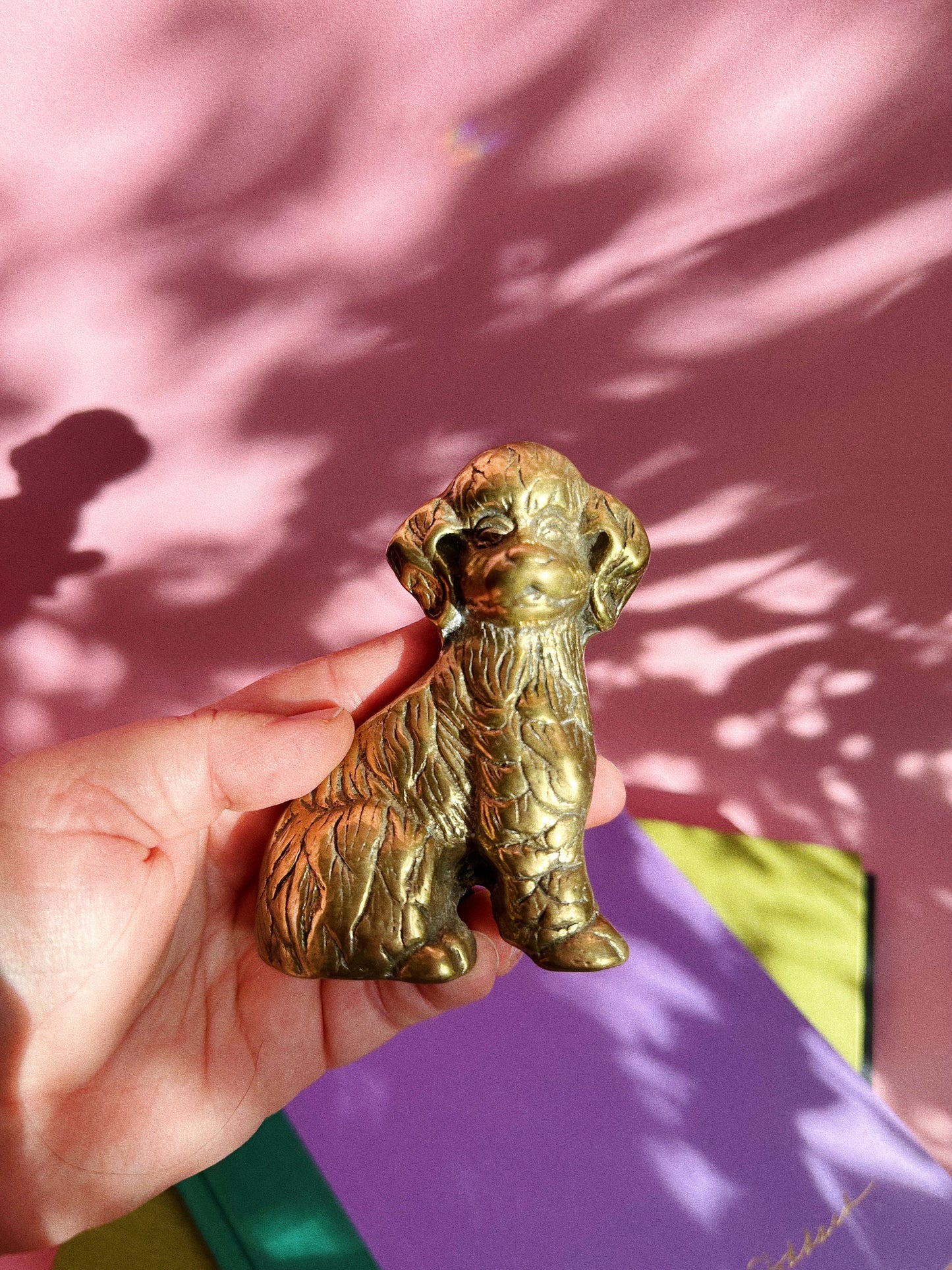 Vintage Solid Brass Poodle / Doodle