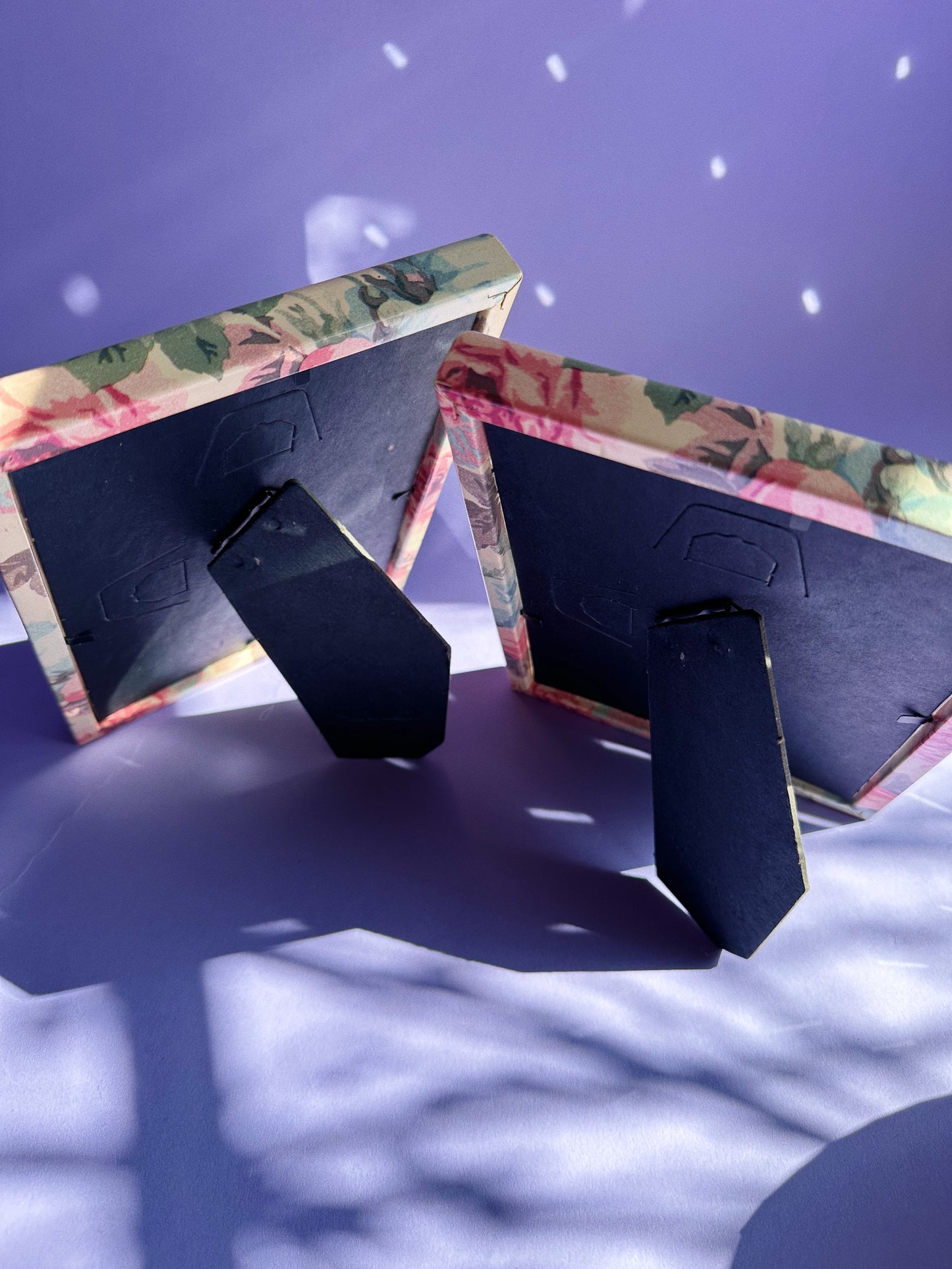 Vintage Floral Pair of Picture Frames