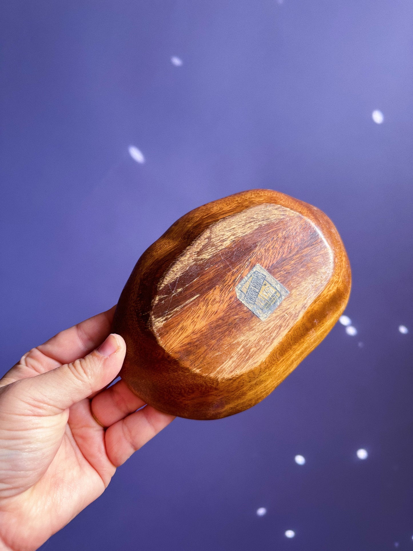 Vintage Monkey Pod Wooden Throw Dish