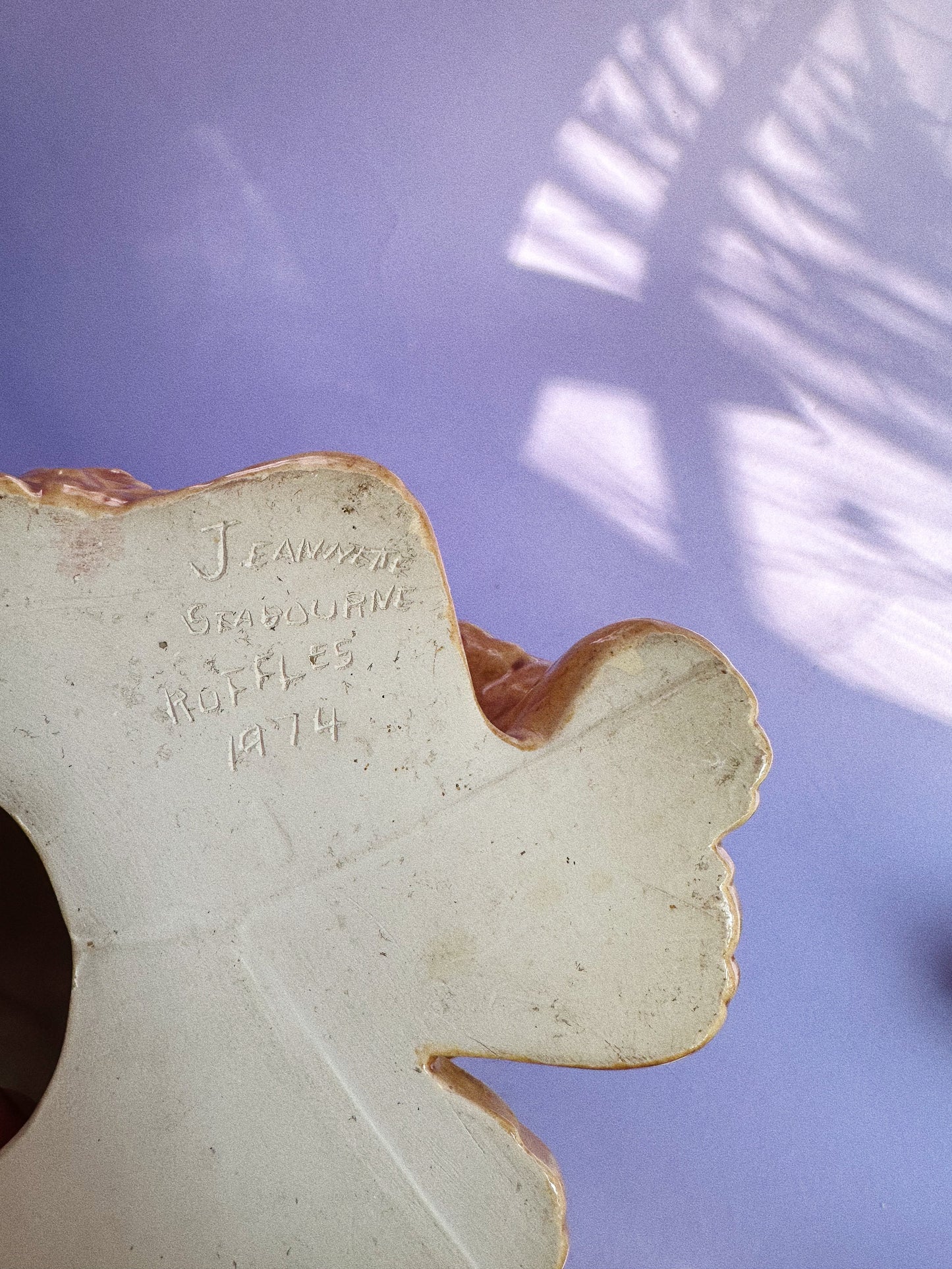 1970s Glazed Ceramic Orange Cat “Ruffles” Sculpture