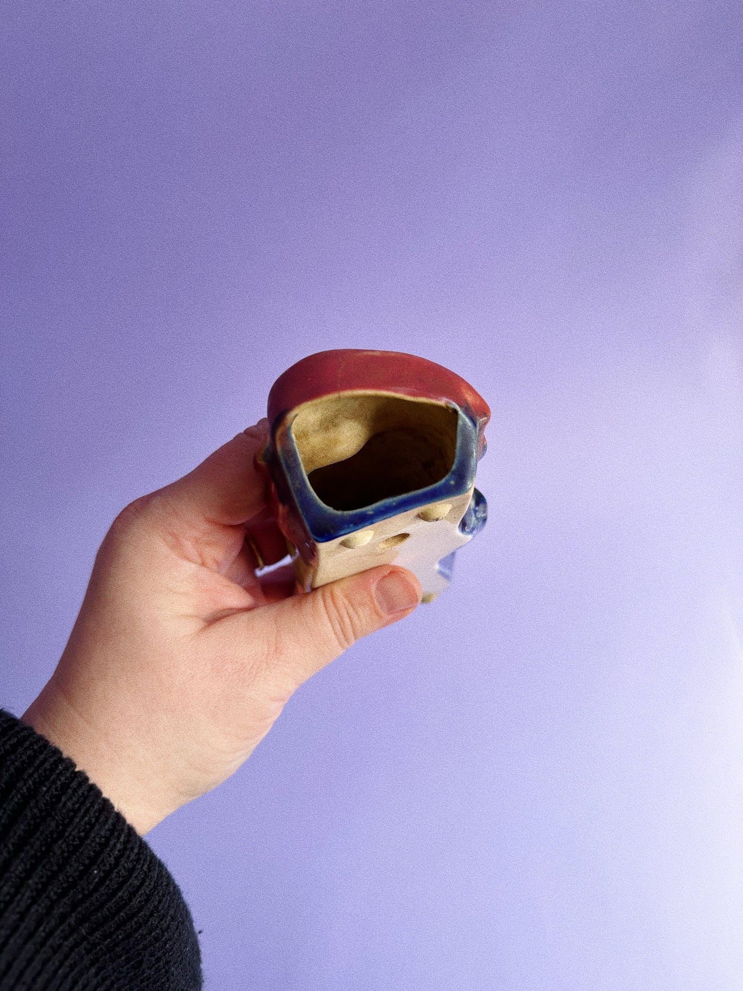 Vintage Glazed Bird Wall Pocket