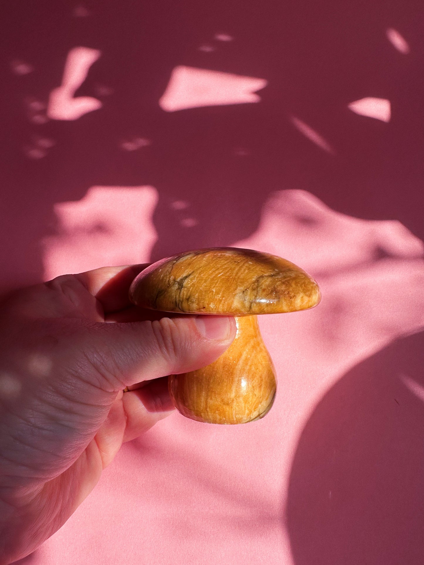 Vintage Italian Alabaster Mushroom Hand Crafted Italy Alabaster