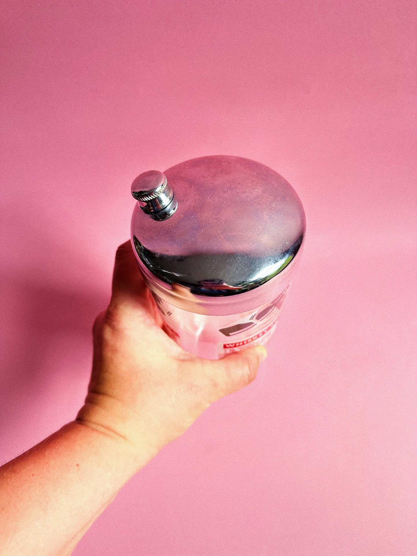 Vintage MCM Cocktail / Mocktail Mixer / Shaker with Printed Drink Recipes