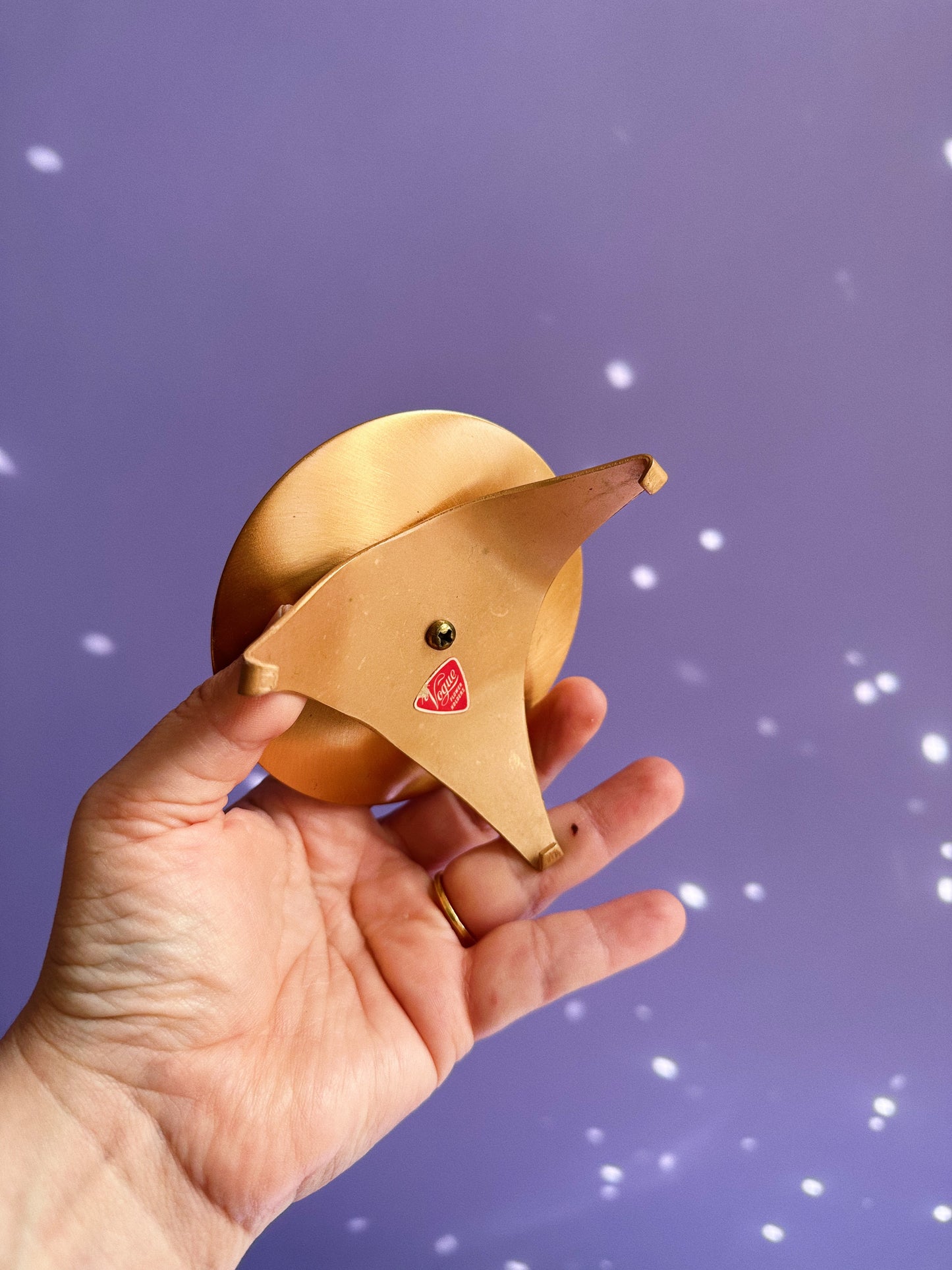 Vintage MCM Pair of Flower Tripod Holders, Or Candle Holders, by Vogue