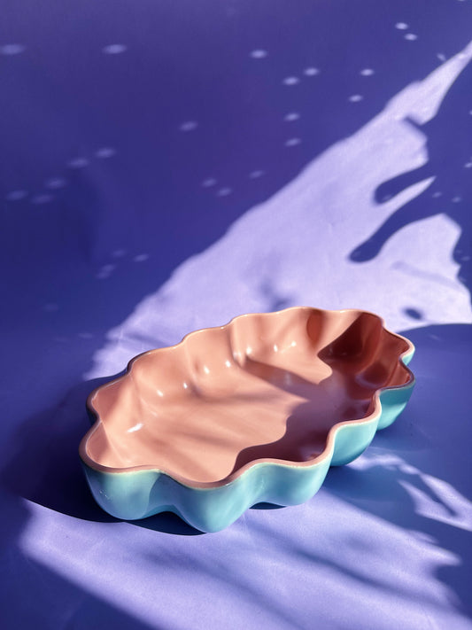 Catalina Pottery Shallow Scalloped Planter Bowl Mid-Century Modern 1930s