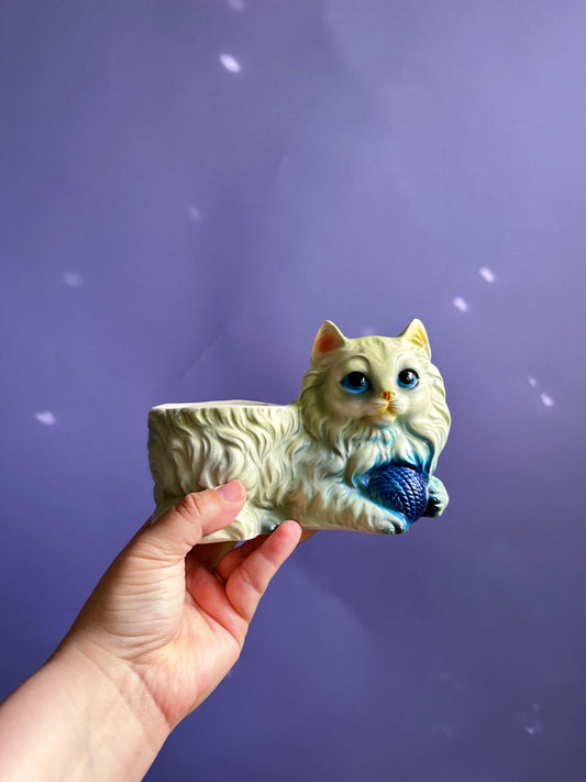 Vintage ESD Japan Ceramic Cat Planter / Cache Pot