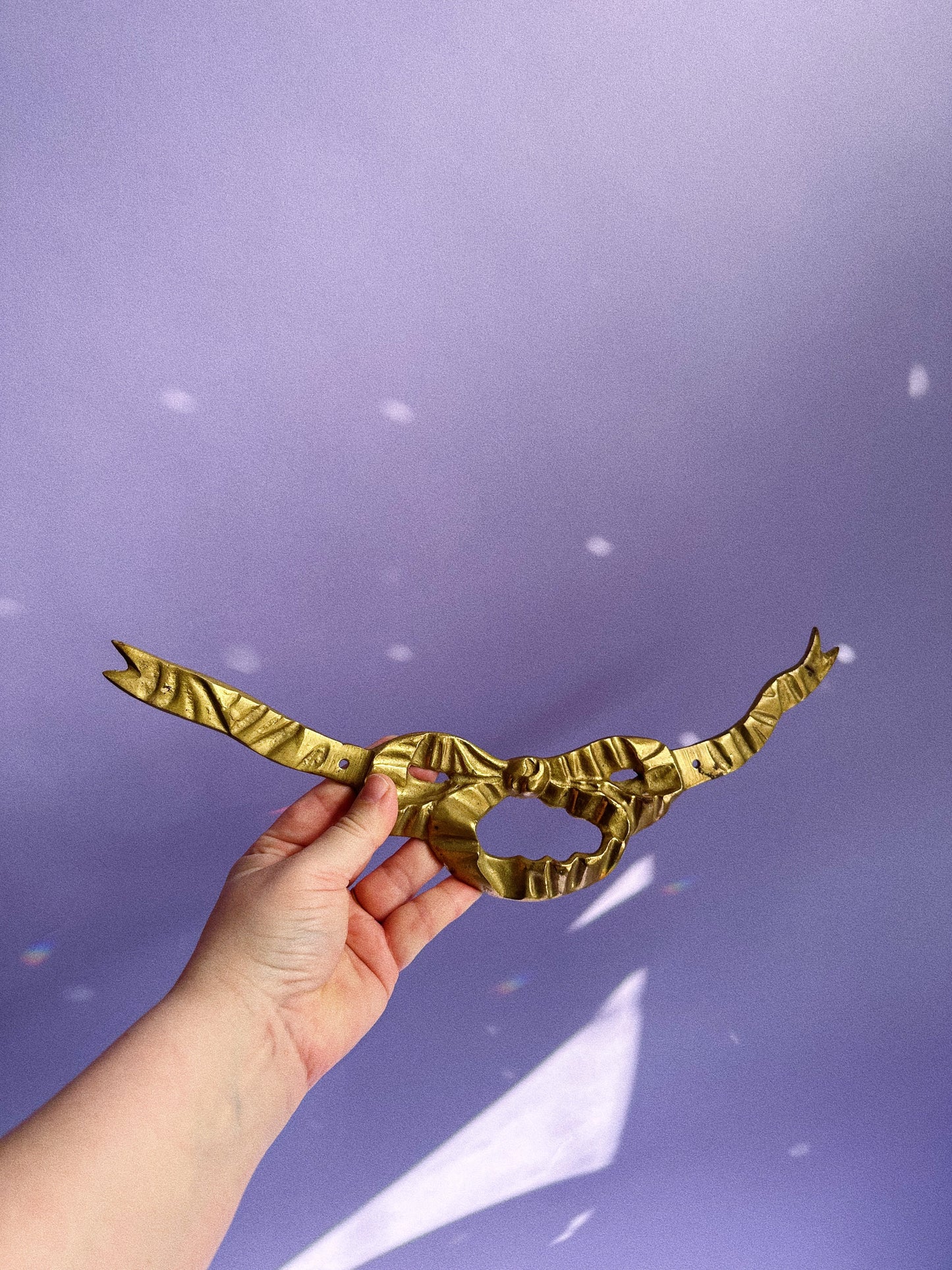 Vintage Brass Bow Wall Hanging