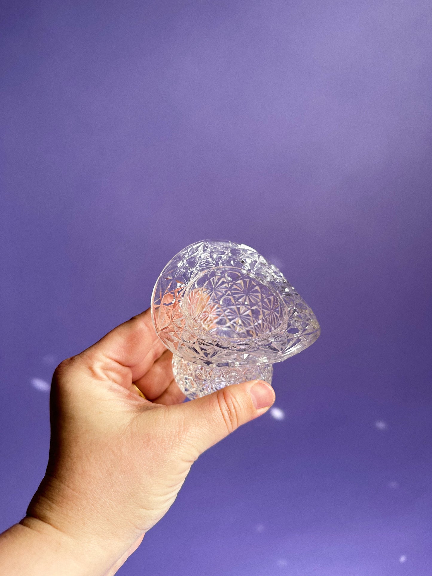 Vintage Glass Hat Match Holder