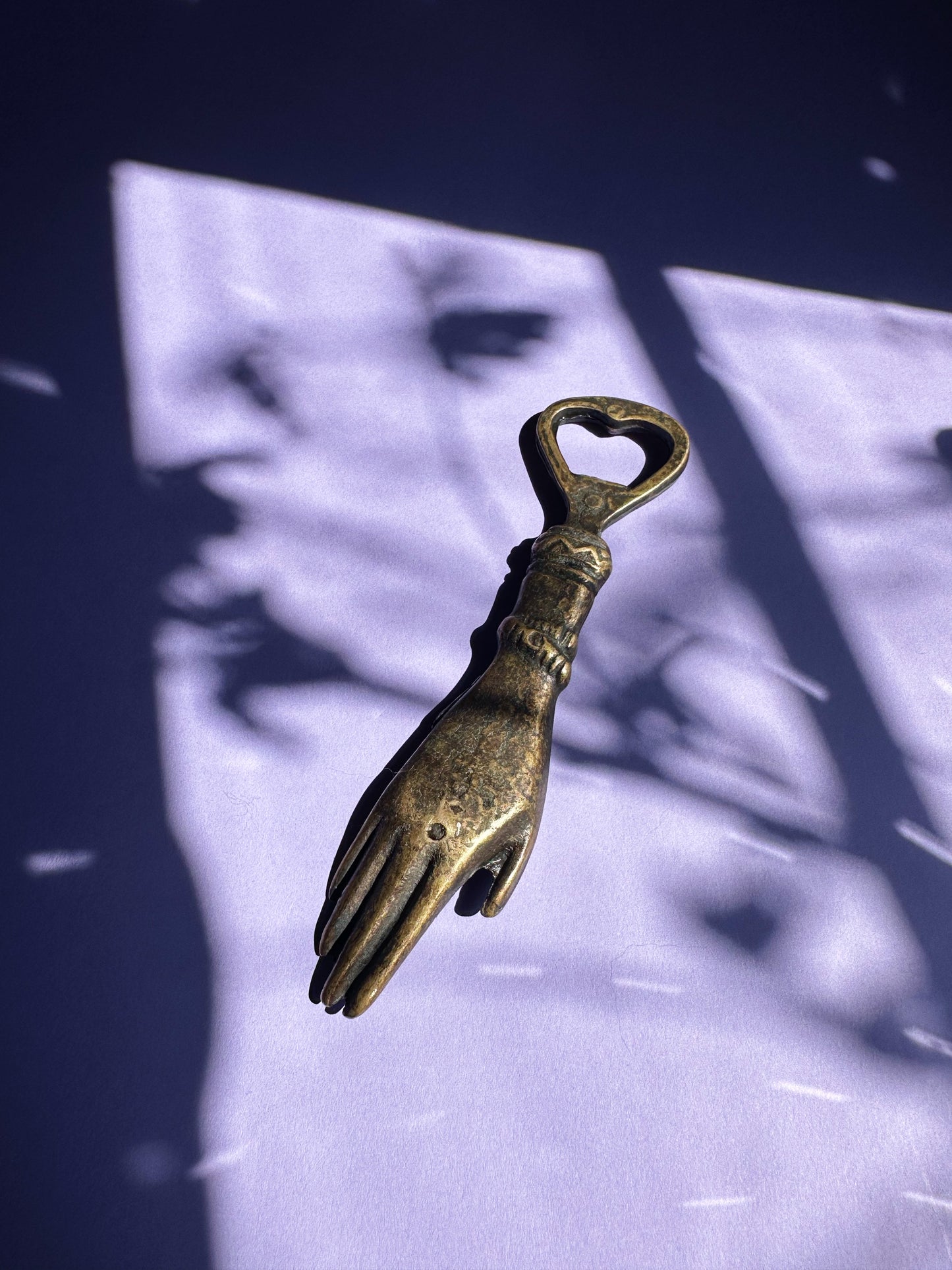 Vintage Heavy Metal Love Token Hand Bottle Opener