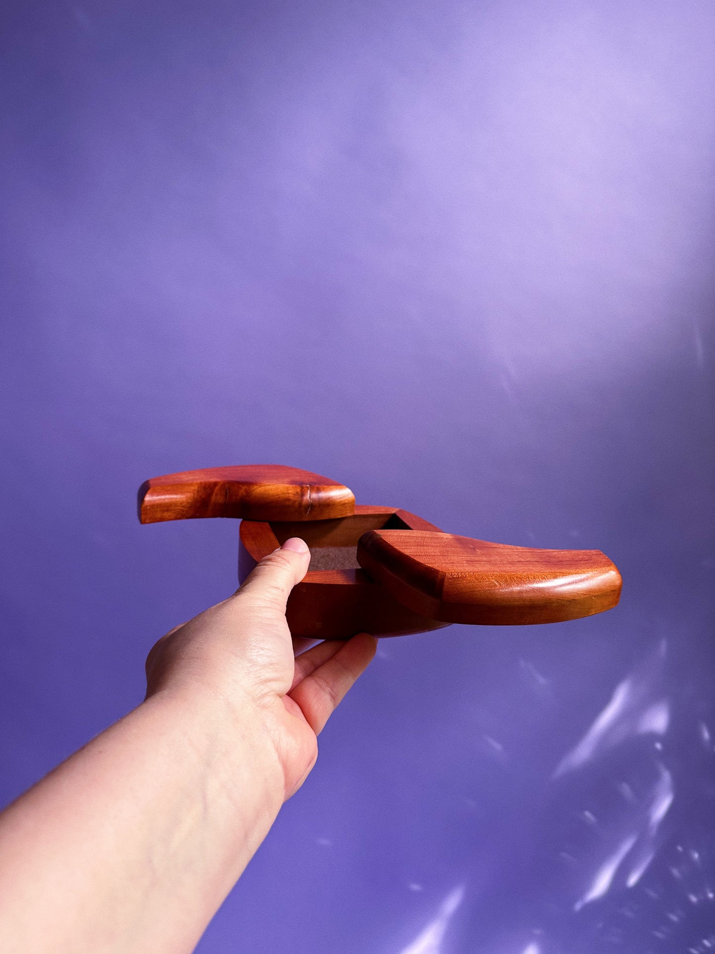 Vintage Handmade Wooden Jewelry Box