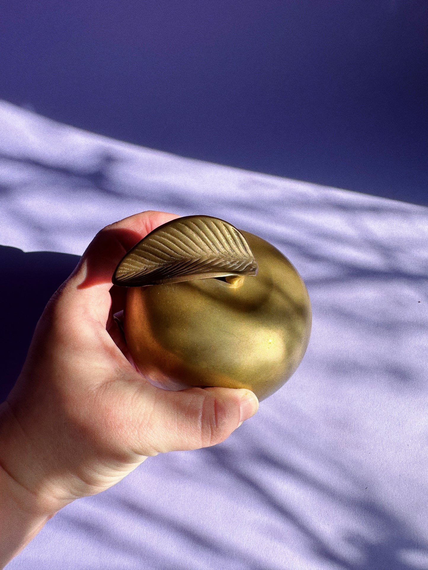 Vintage Brass Apple Paper Weight