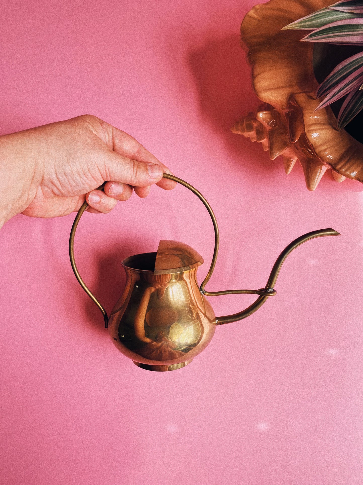 Antique Solid Brass Watering Can