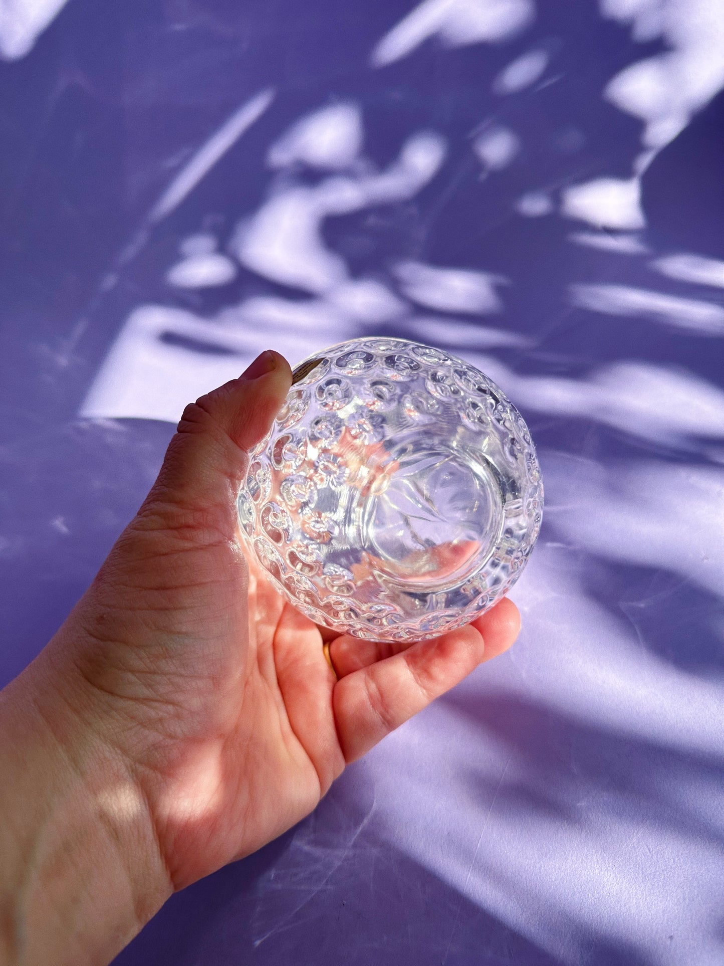 Vintage Luminarc Glass Strawberry Lidded Box Trinket Box Made in France