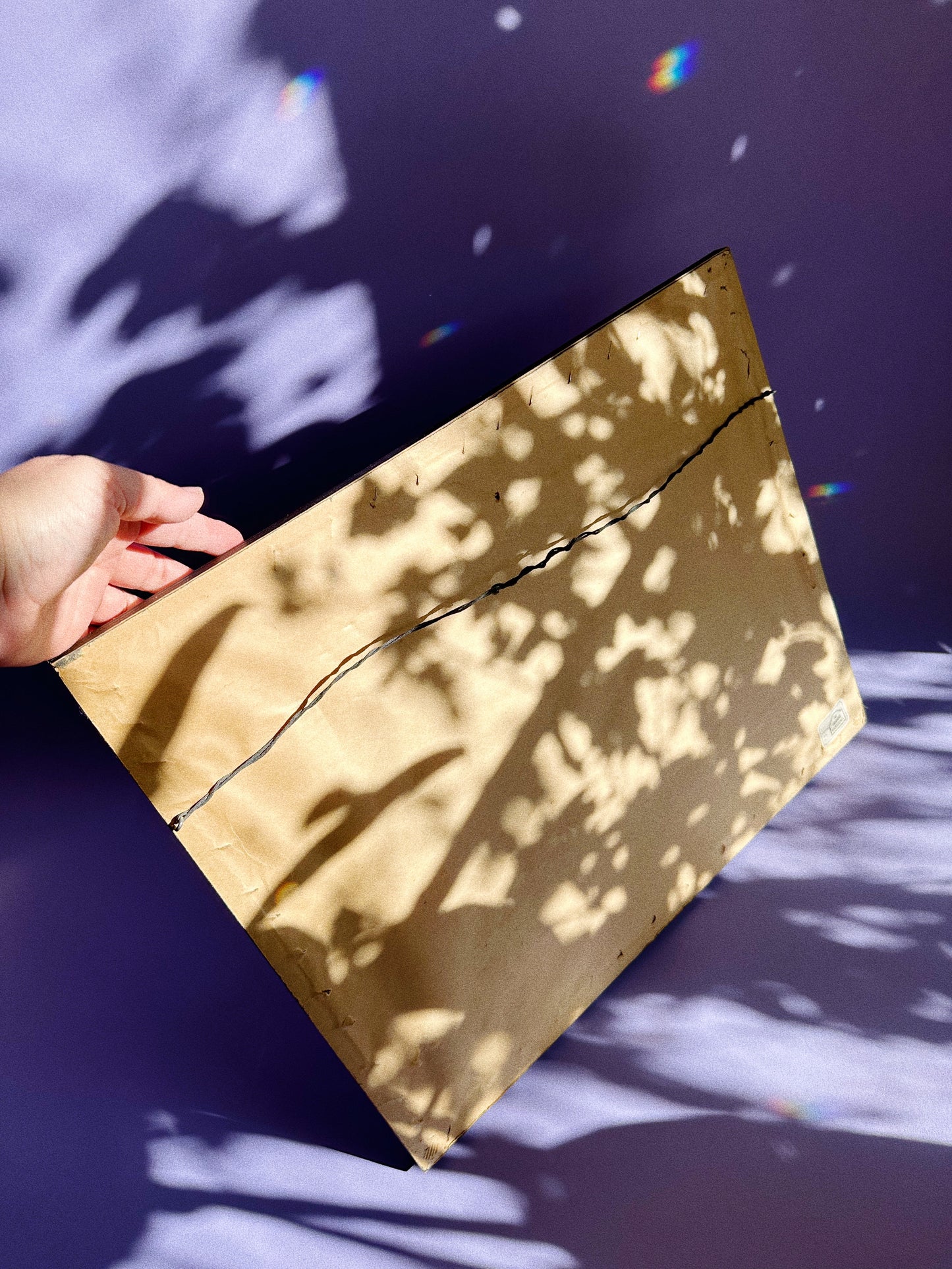 Vintage Framed Red Rose Crewel