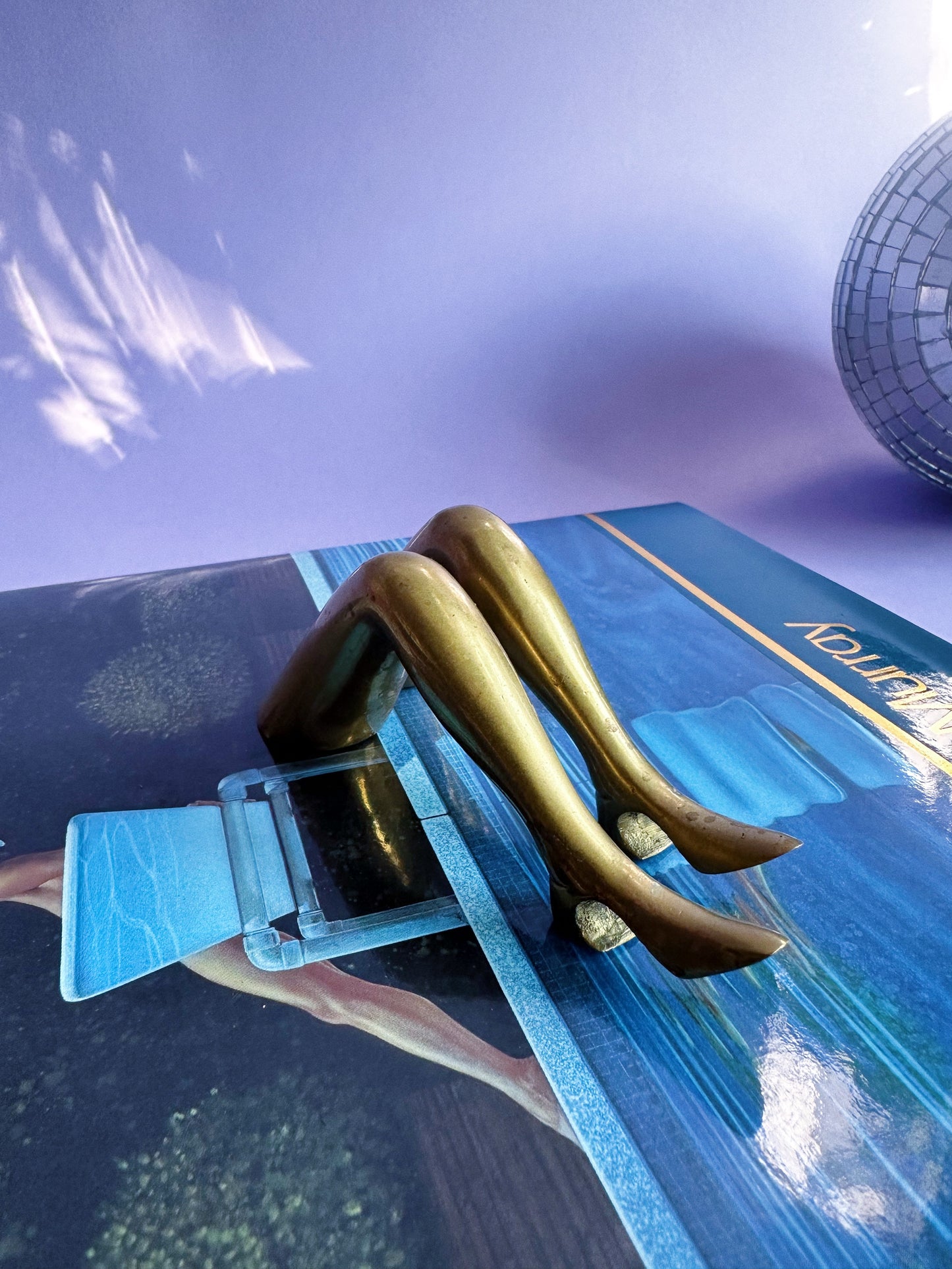 Vintage Heavy Brass Leg Bottle Opener