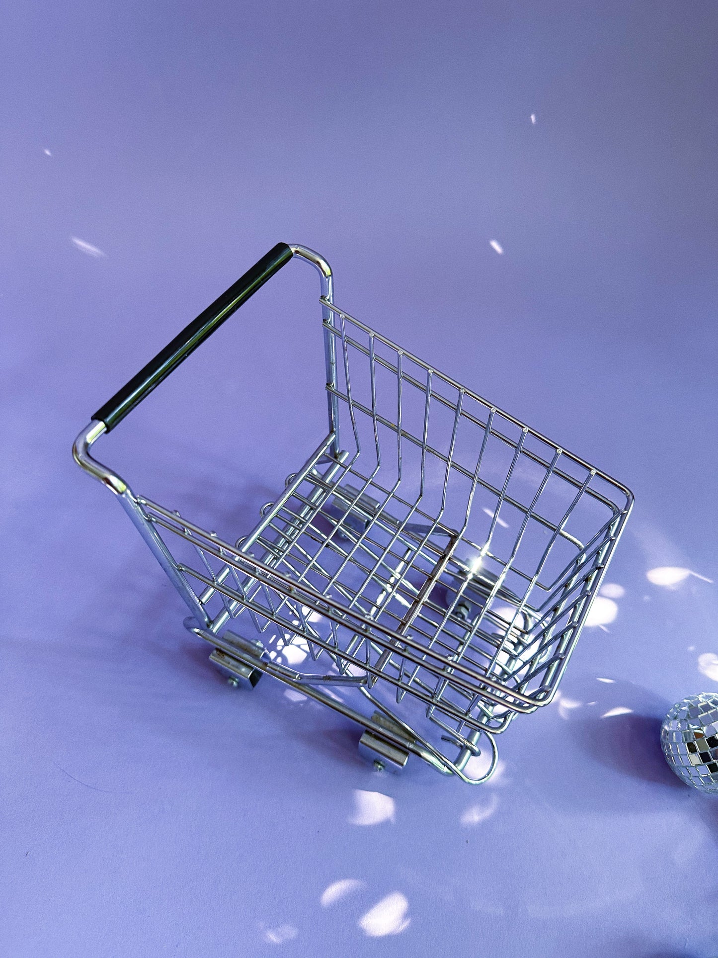 Mini Small Shopping Trolley Cart Metal Basket Collectable