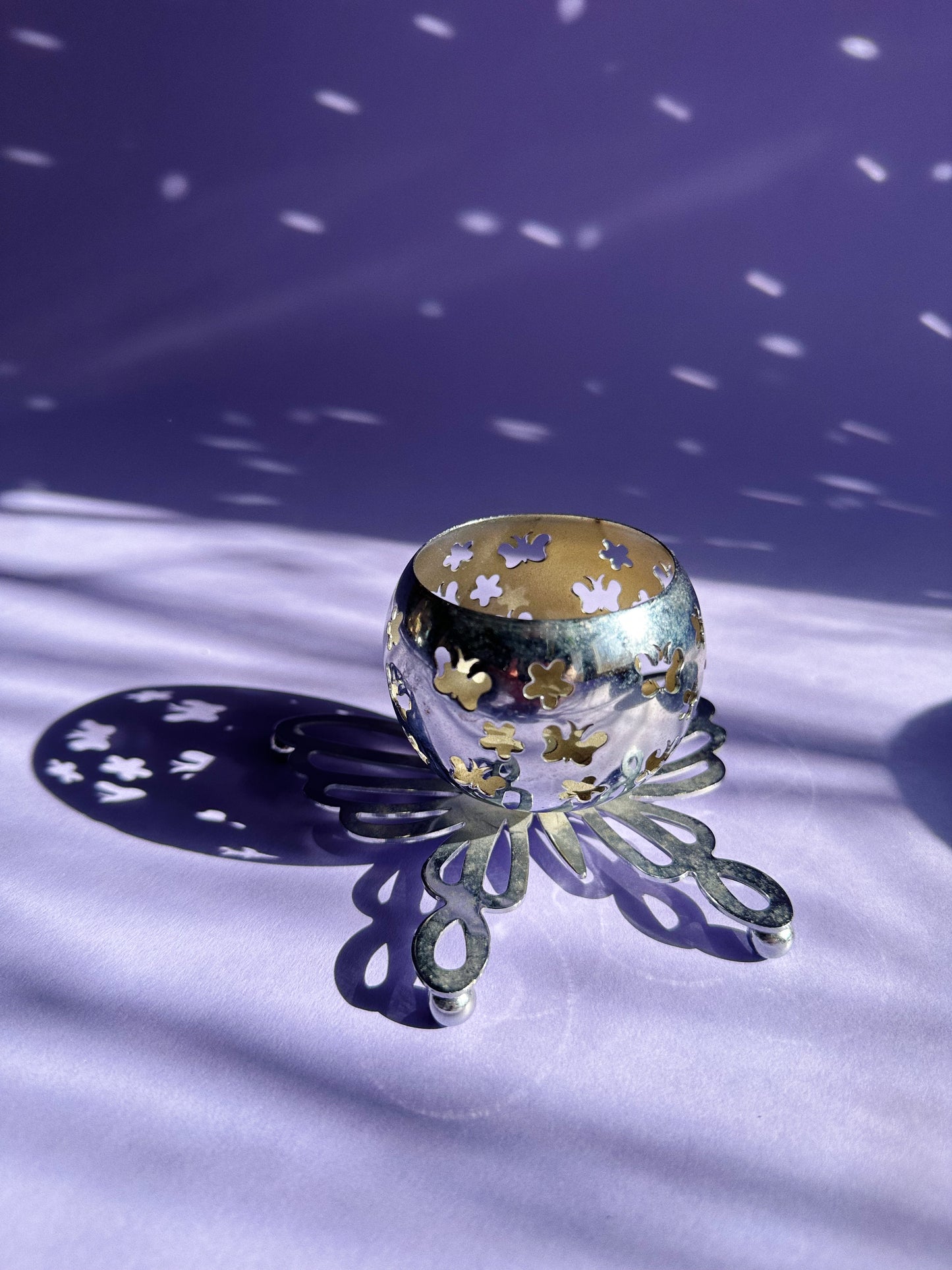 Metal Butterfly Tealight Candle Holder