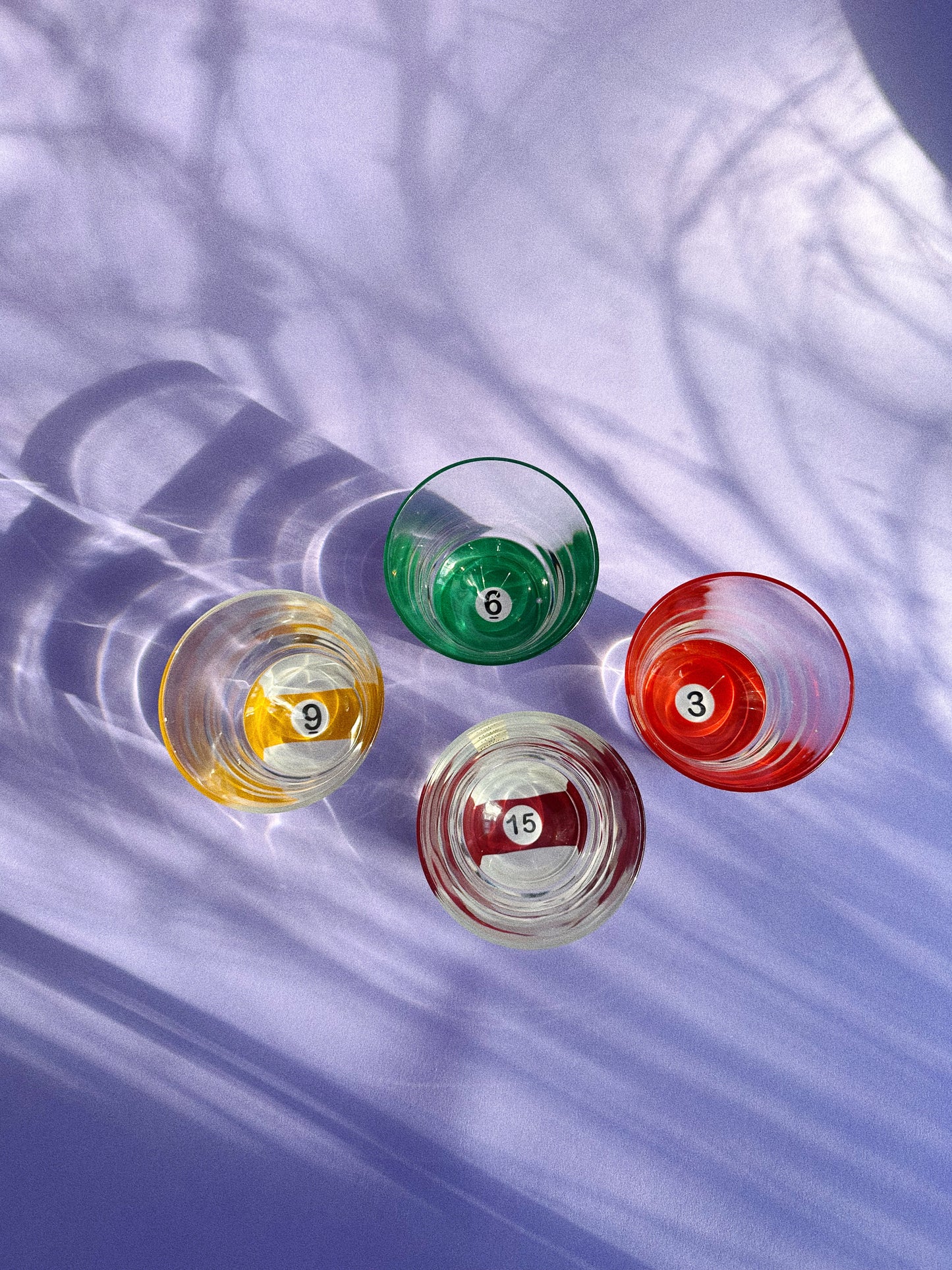 Set of 4 Vintage Luminarc France Billiard Lowball Glassware