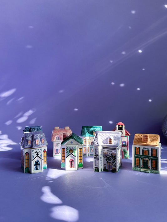 Vintage Avon Spice Village Houses Victorian