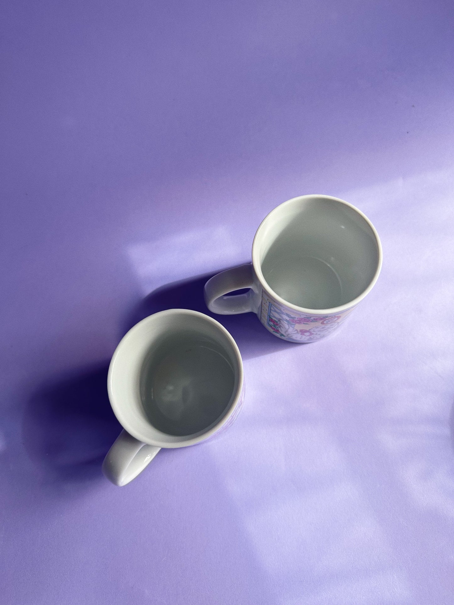 Vintage 80s Ceramic Cat Mugs