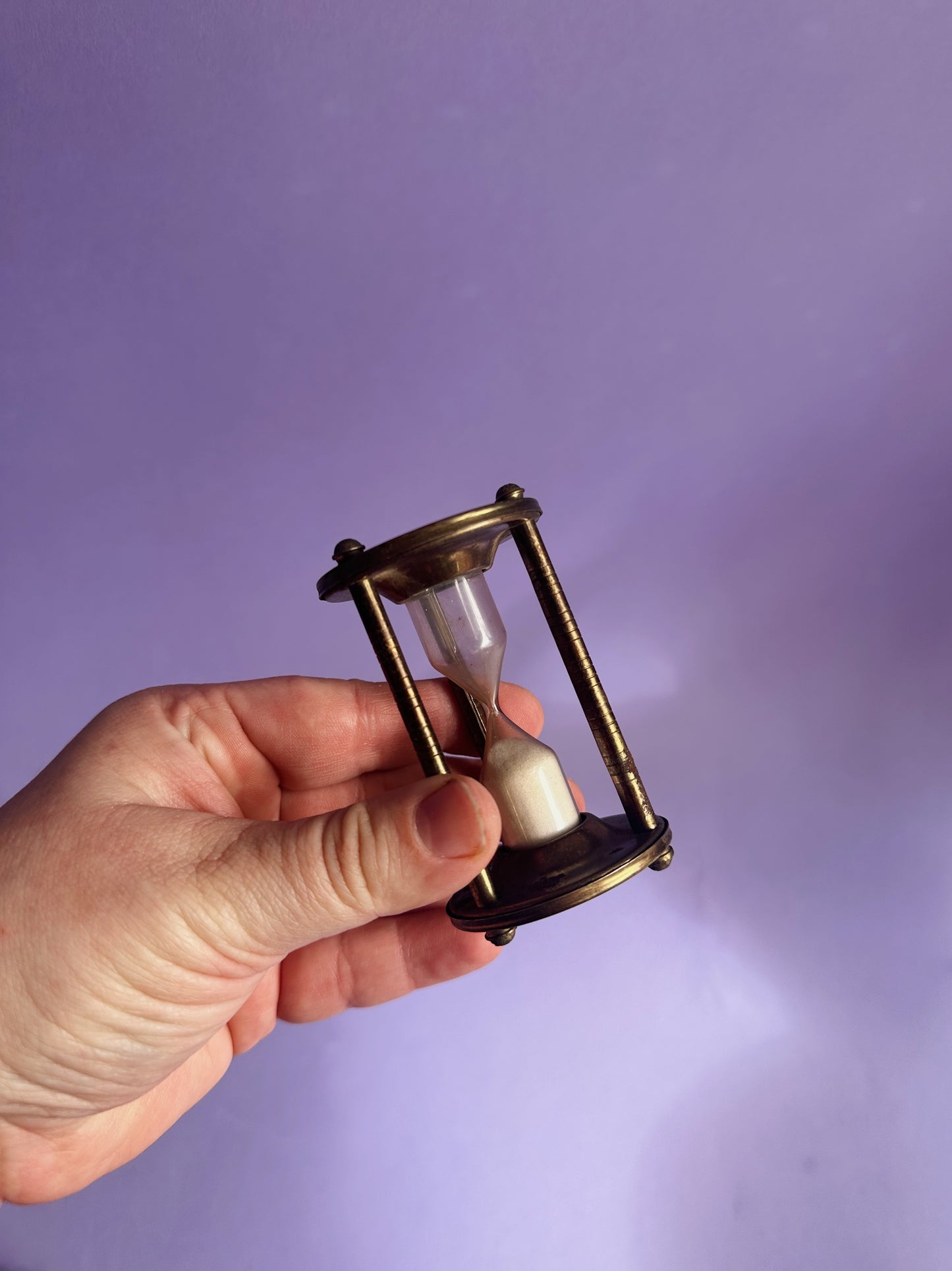 Small Metal Glass & Sand Timer