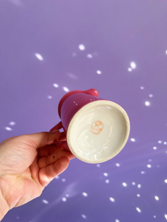 Vintage German Pink Porcelain Pitcher